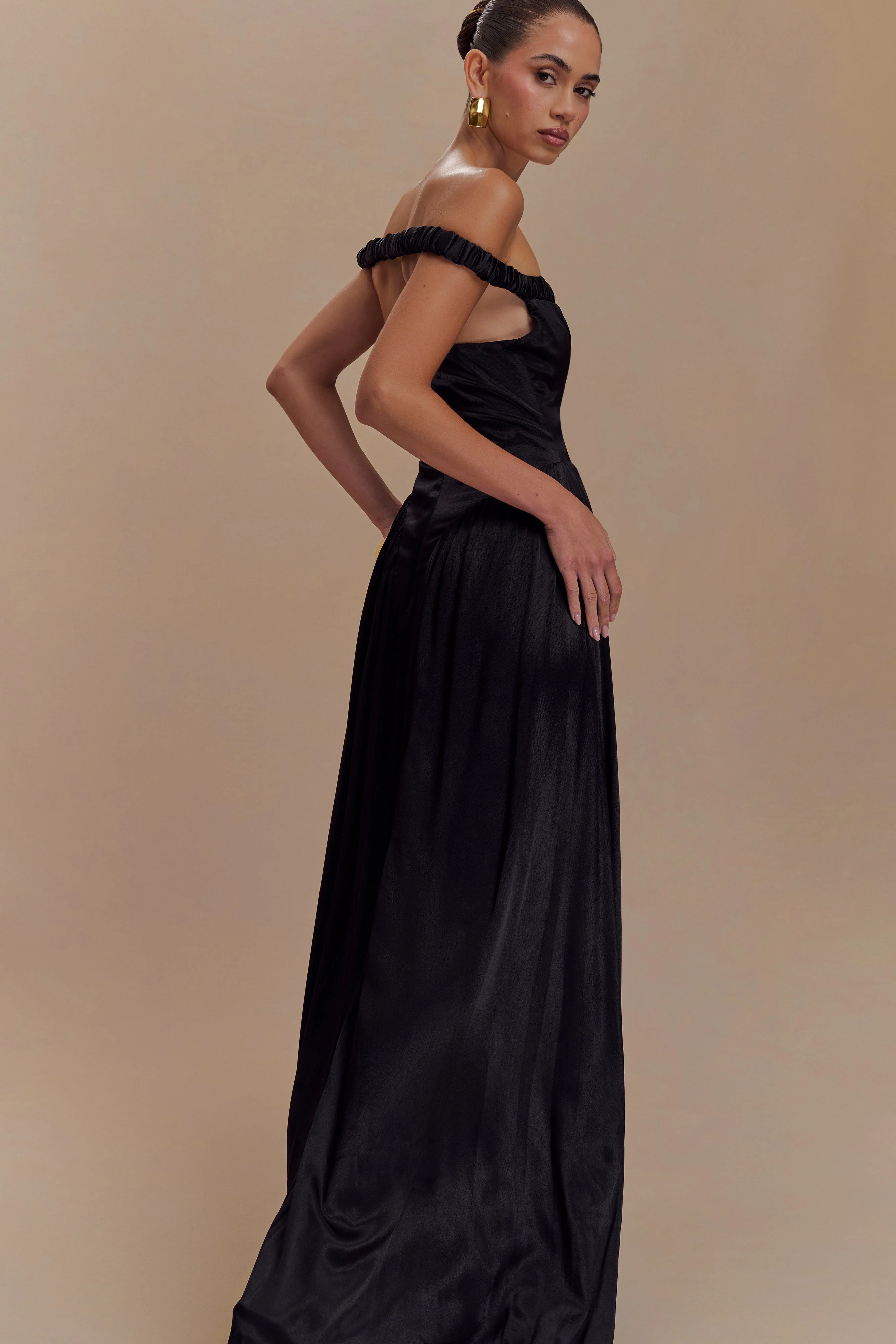 Coco Dropped Waist Maxi Dress - Black - Image 6