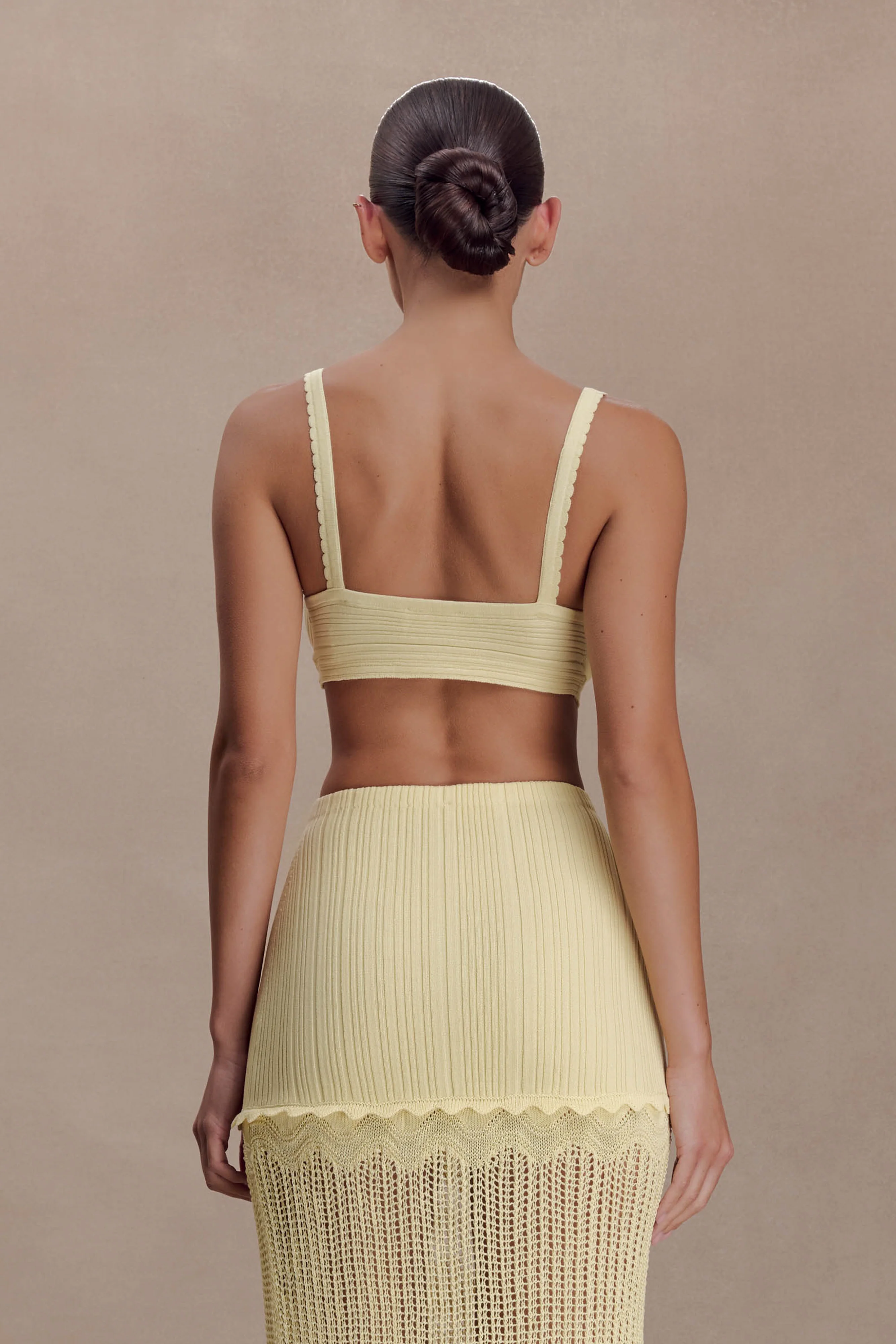 Coleene Pointelle Knit Top - Lemon - Image 2