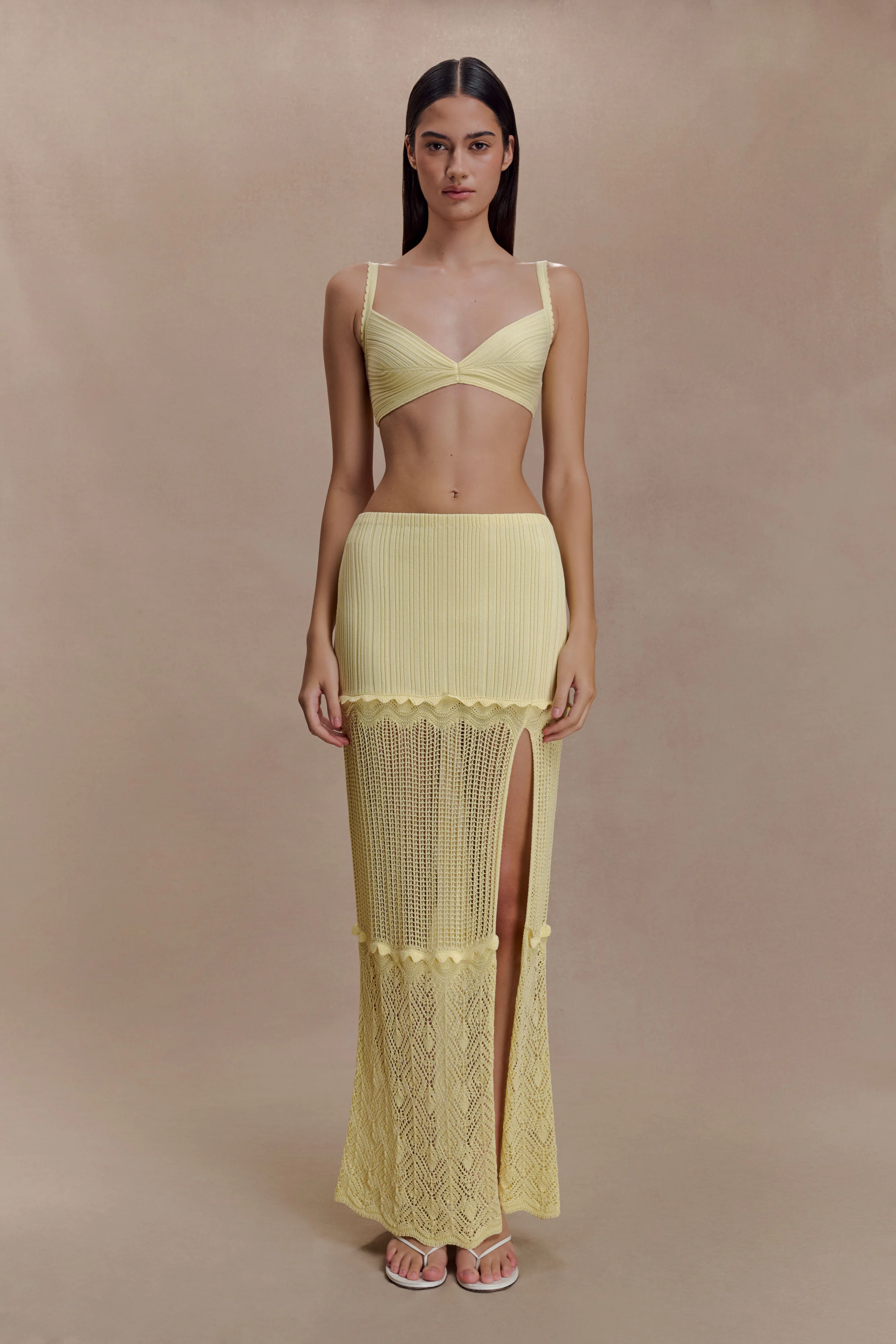 Coleene Pointelle Knit Top - Lemon - Image 6