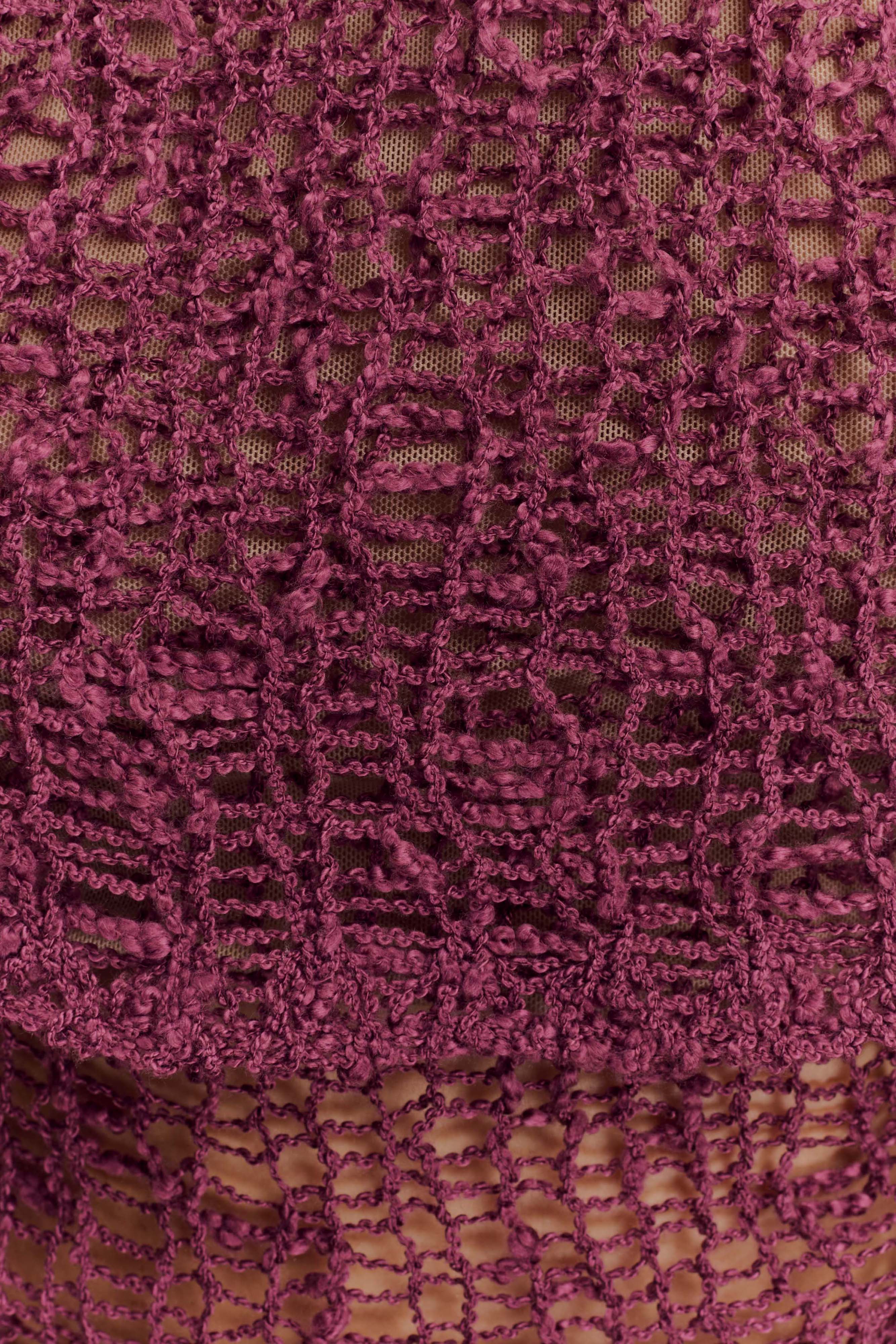 Cordelia Off Shoulder Knit Top - Mauve - Image 7