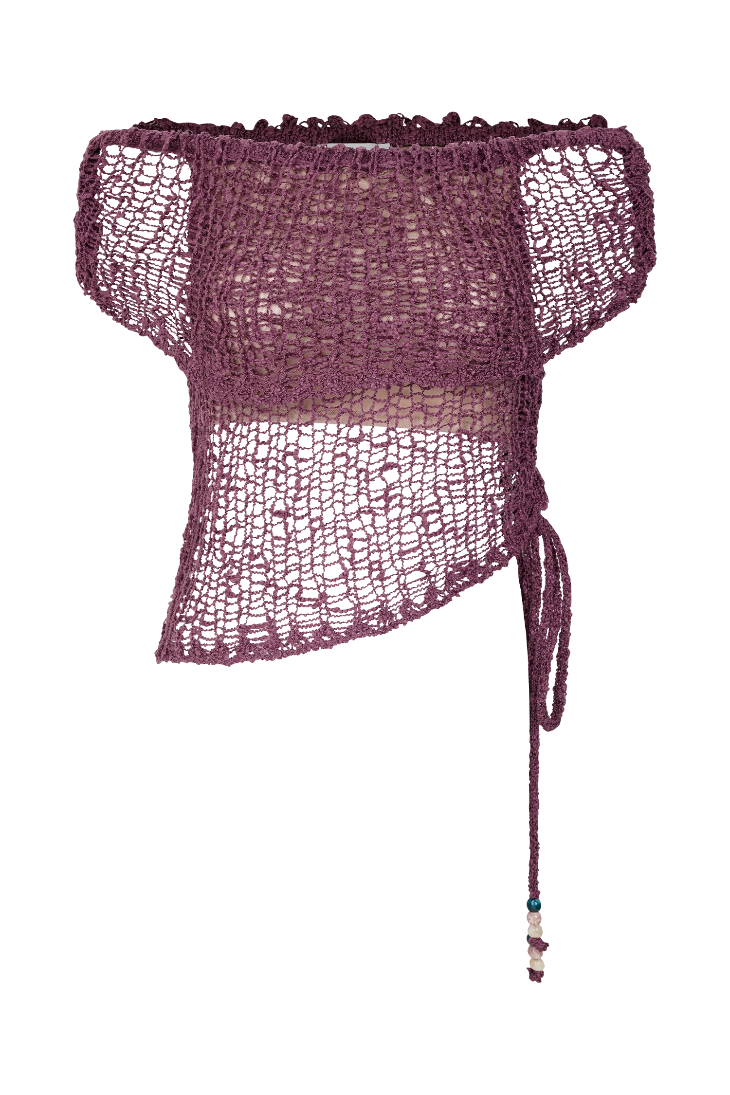 Cordelia Off Shoulder Knit Top - Mauve - Image 9
