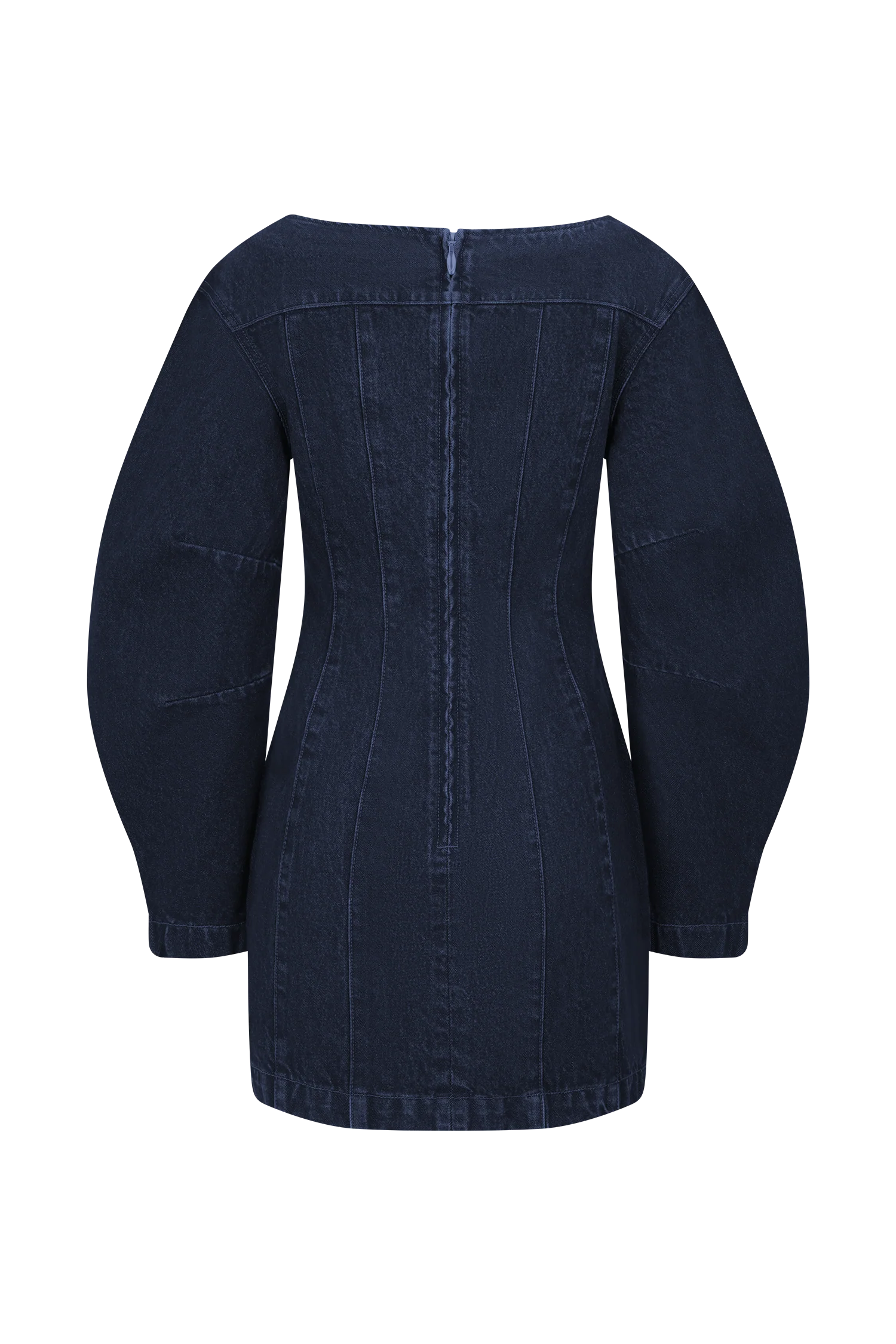 Cosmala Denim Long Sleeve Mini Dress - Indigo Blue - Image 10