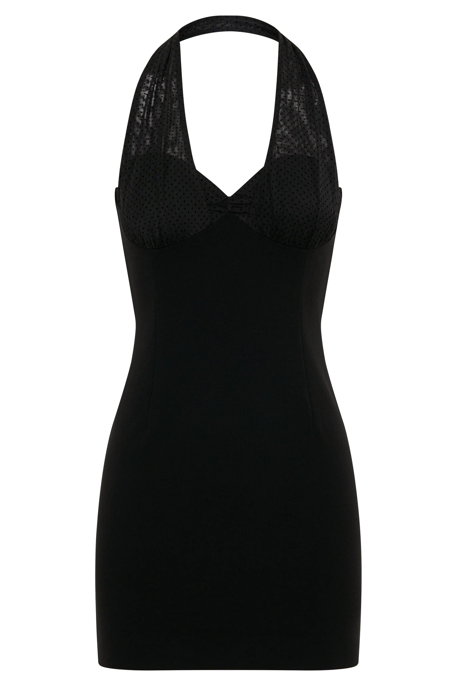 Cressida Crepe Halter Mini Dress - Black - Image 9