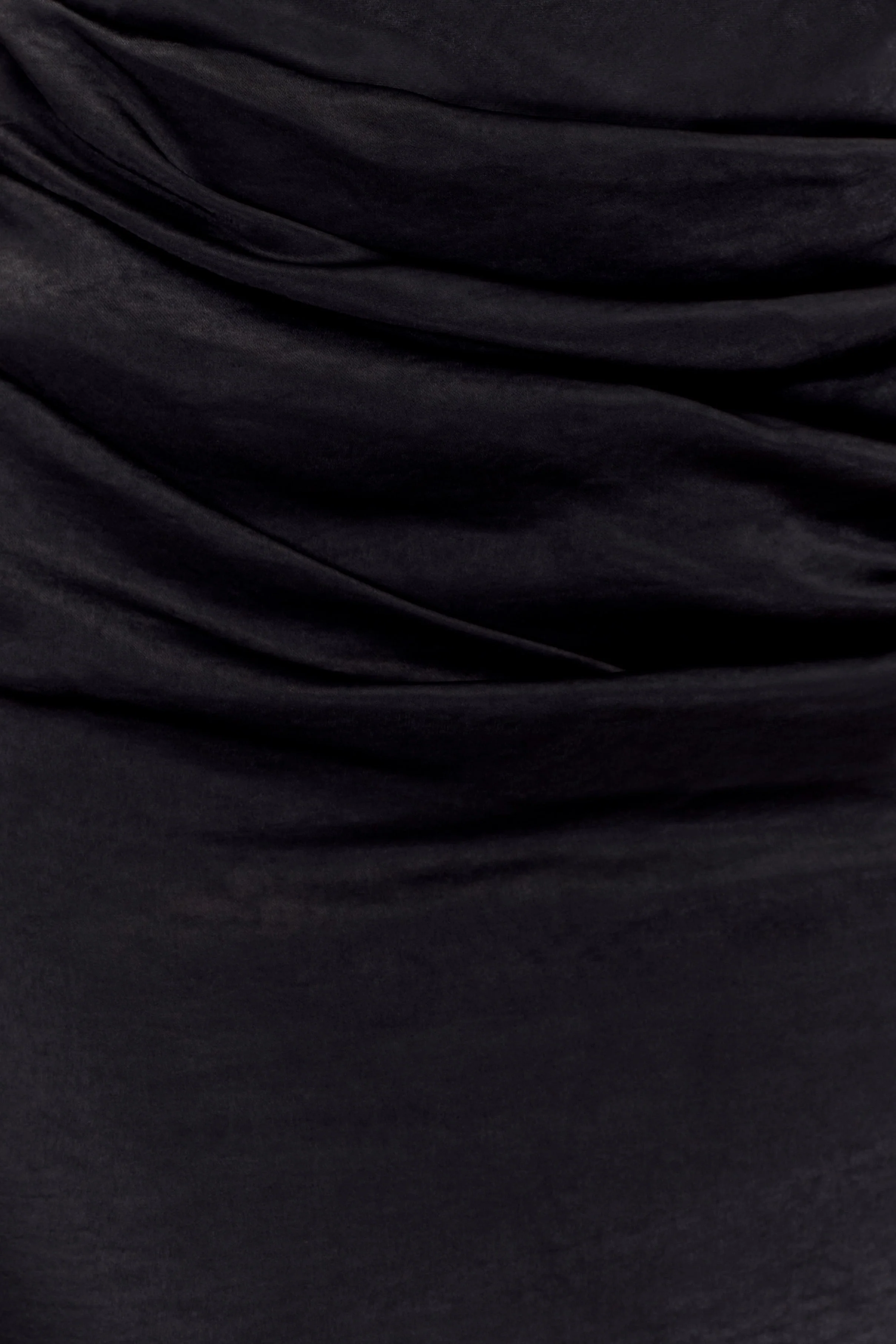 Dalia Off Shoulder Satin Maxi Dress - Black - Image 4