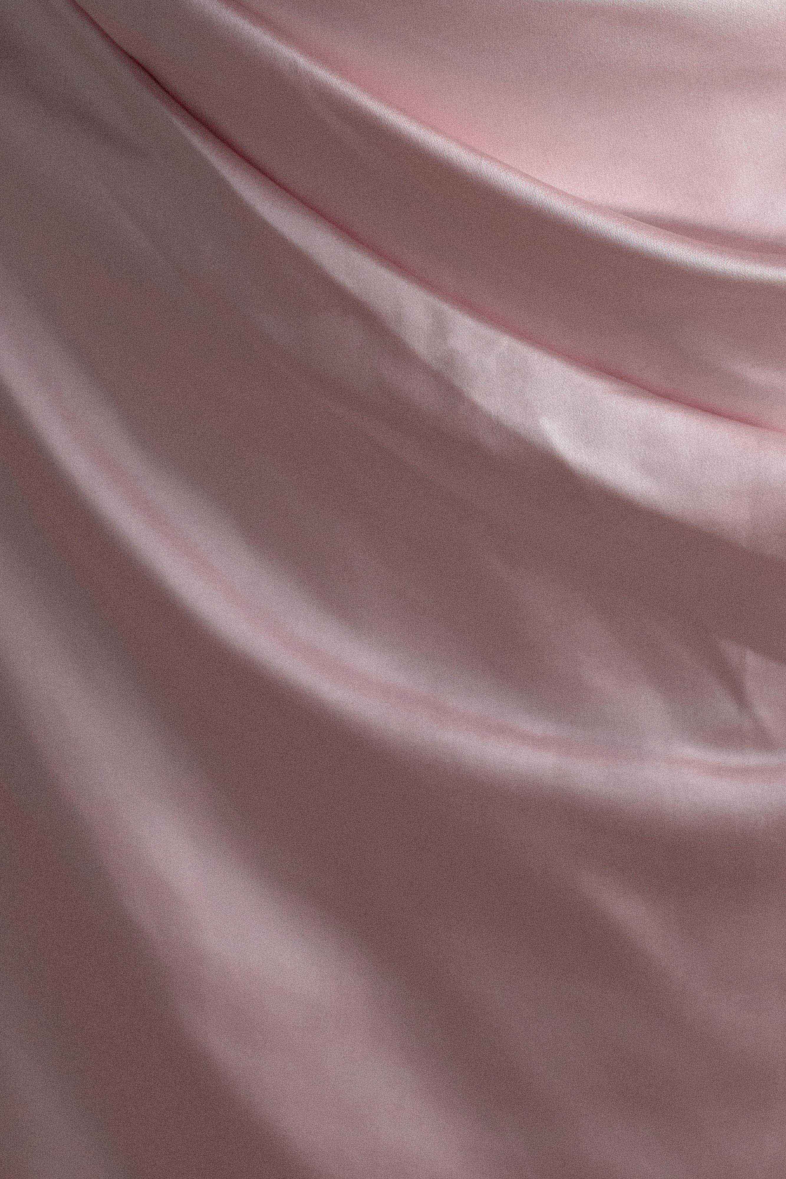 Dalia Off Shoulder Satin Maxi Dress - Soft Pink - Image 13