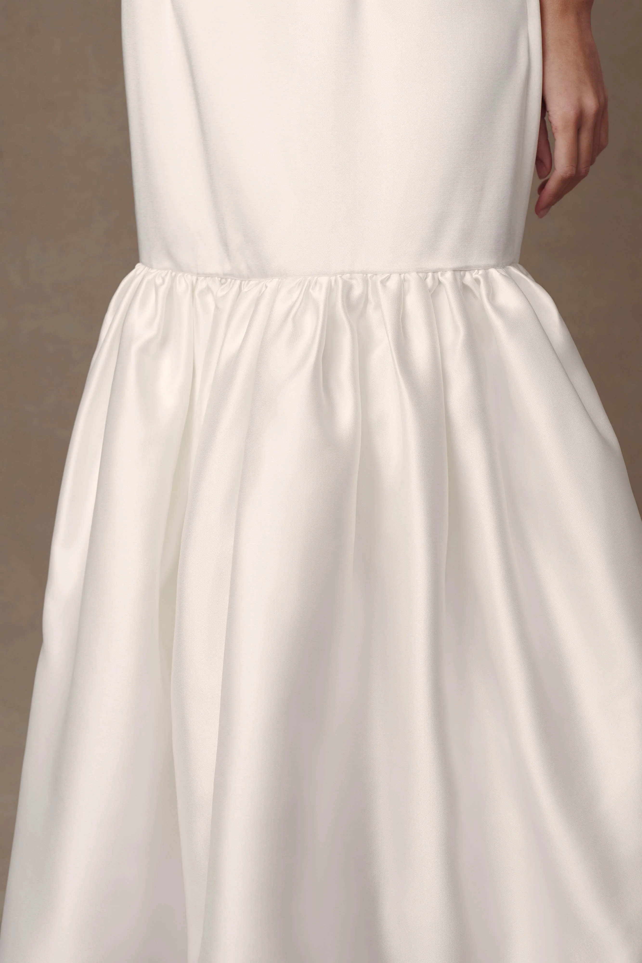 Danica Satin Halter Wedding Gown - White - Image 6