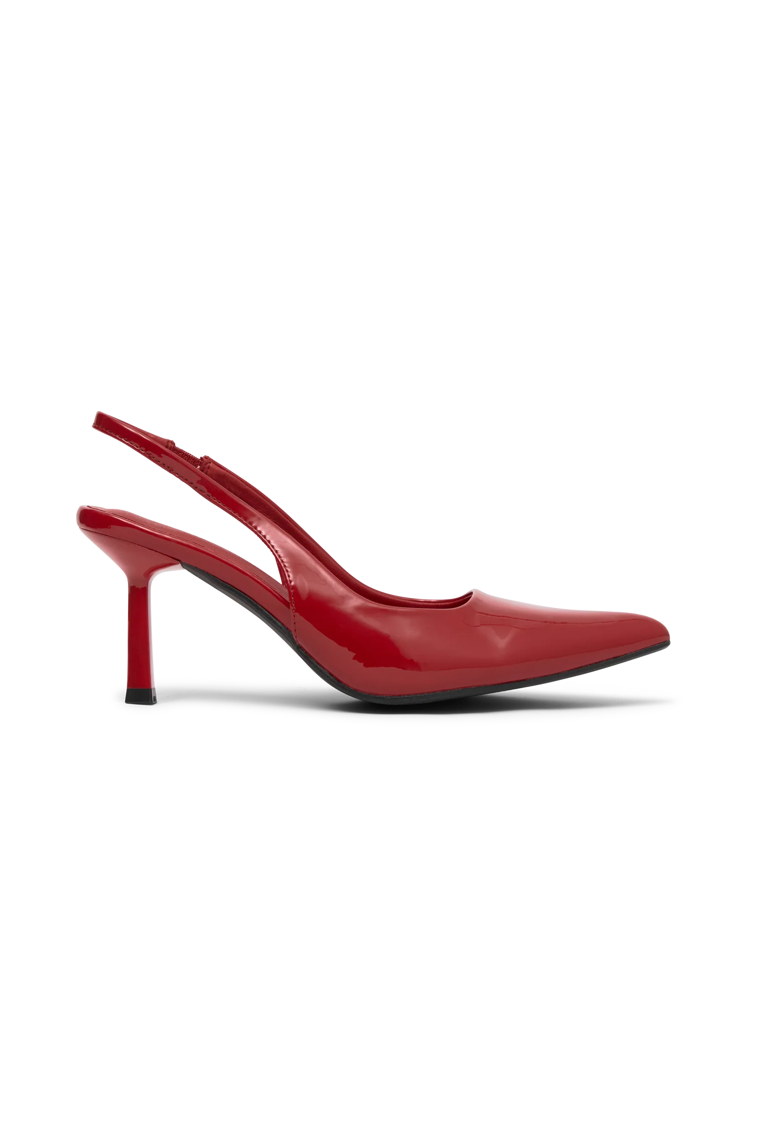 Dasha Patent Sling Back Heels - Red - Image 4