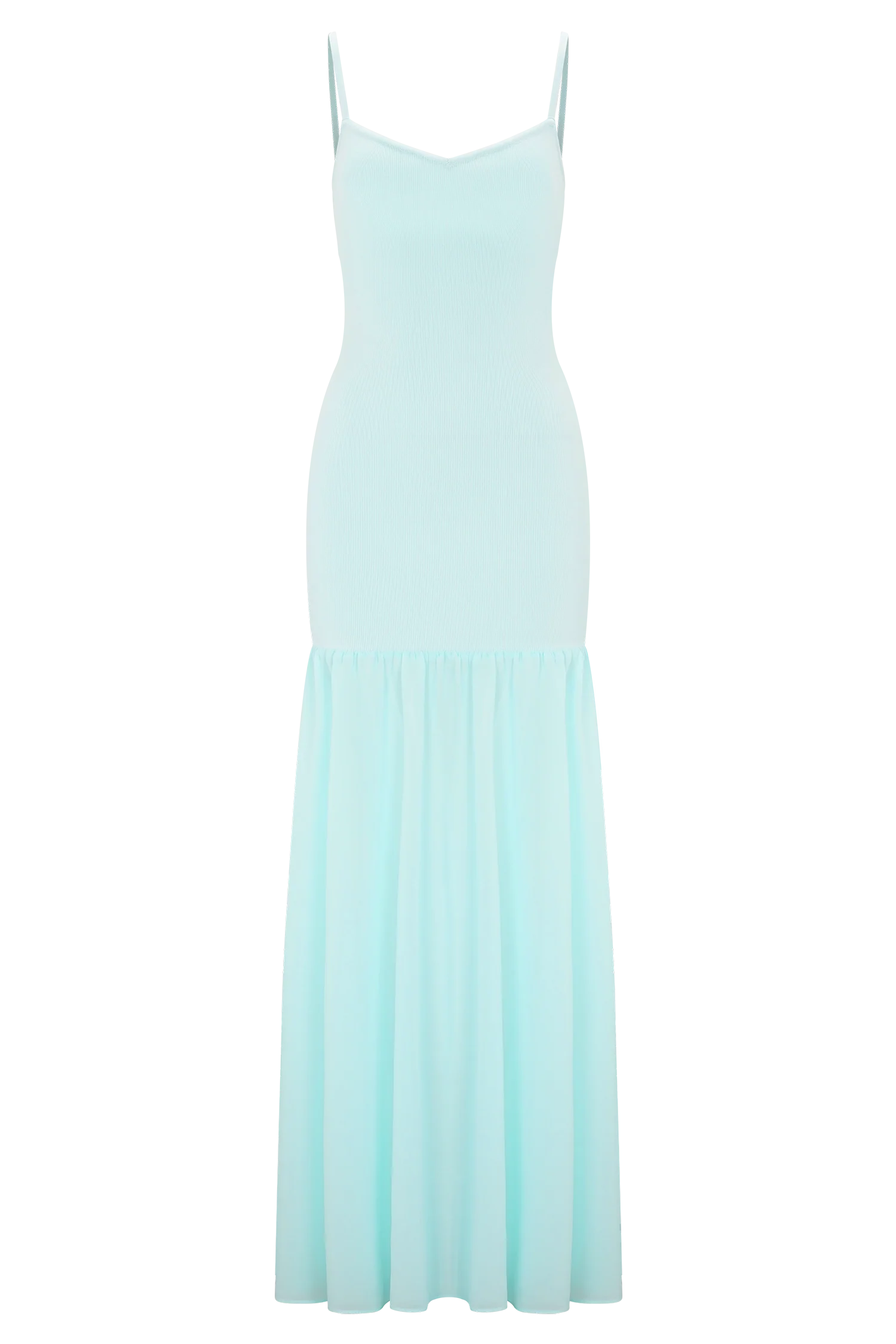Deanne Bandage And Chiffon Knit Maxi Dress - Blue - Image 8
