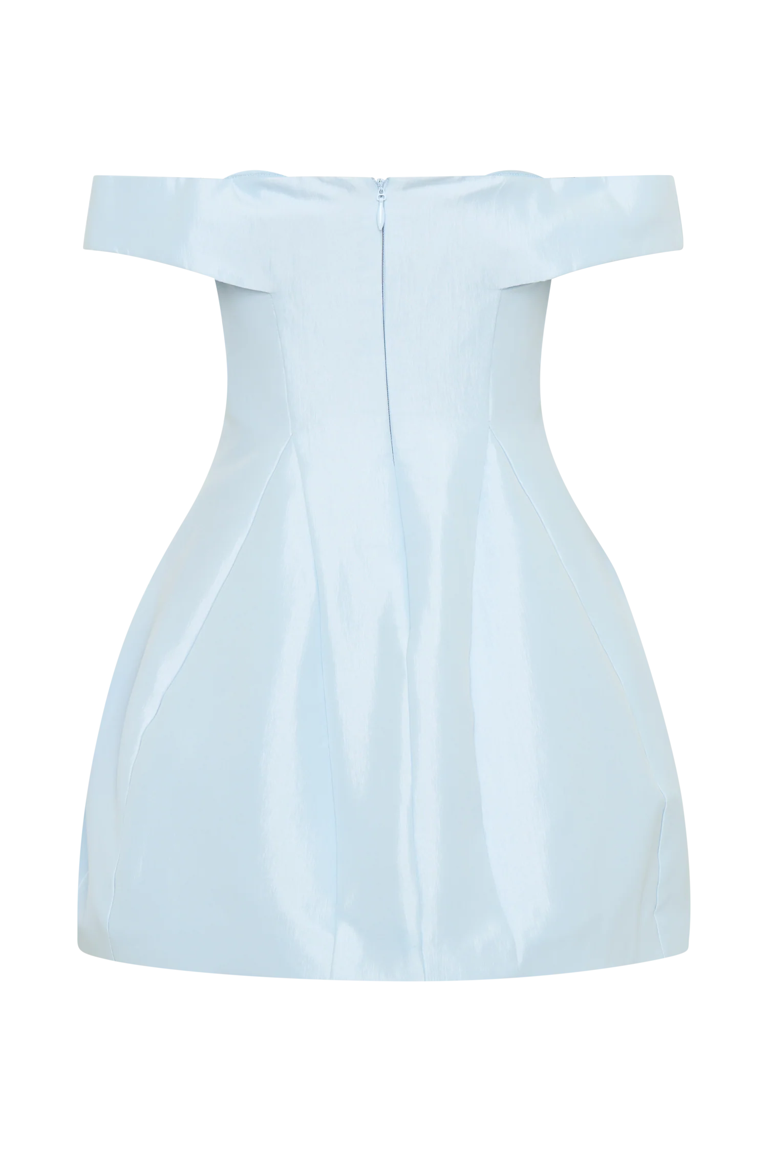 Diana Off Shoulders Mini Dress - Powder Baby Blue - Image 7