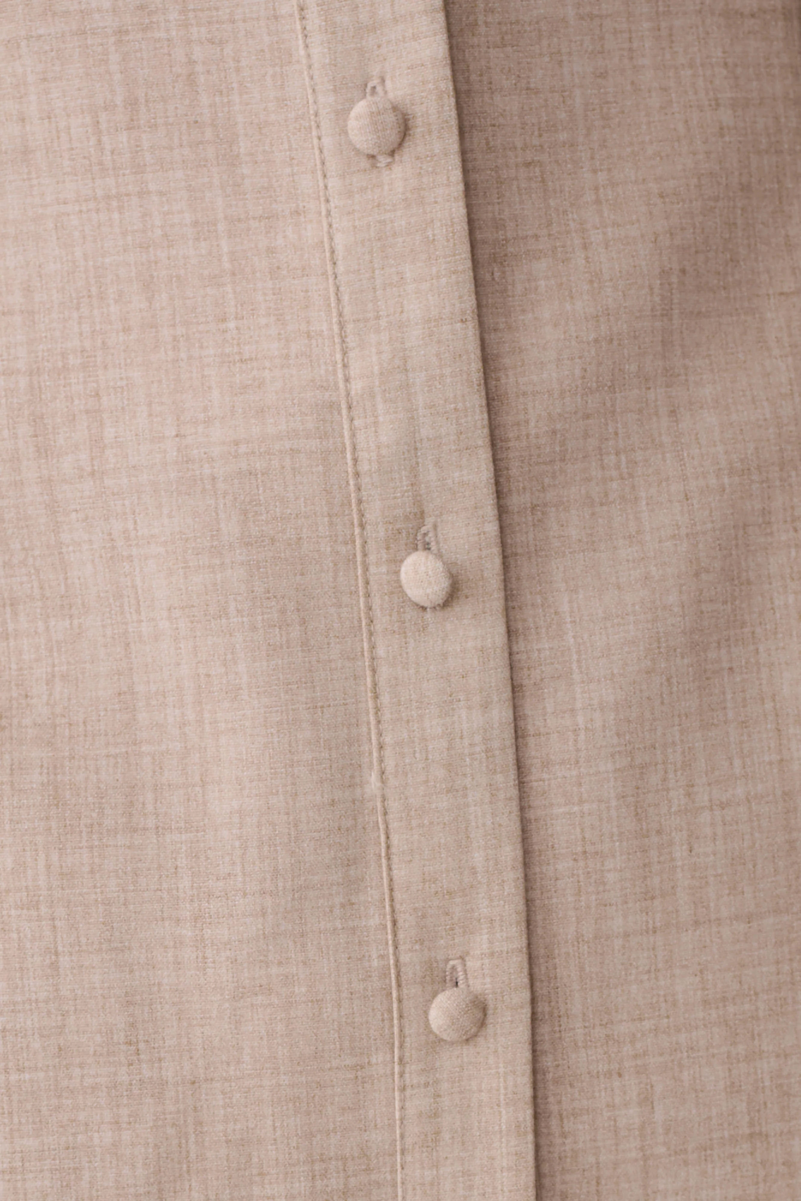 Dorian Fitted Shirt Midi Dress - Wheat Marle - Image 5