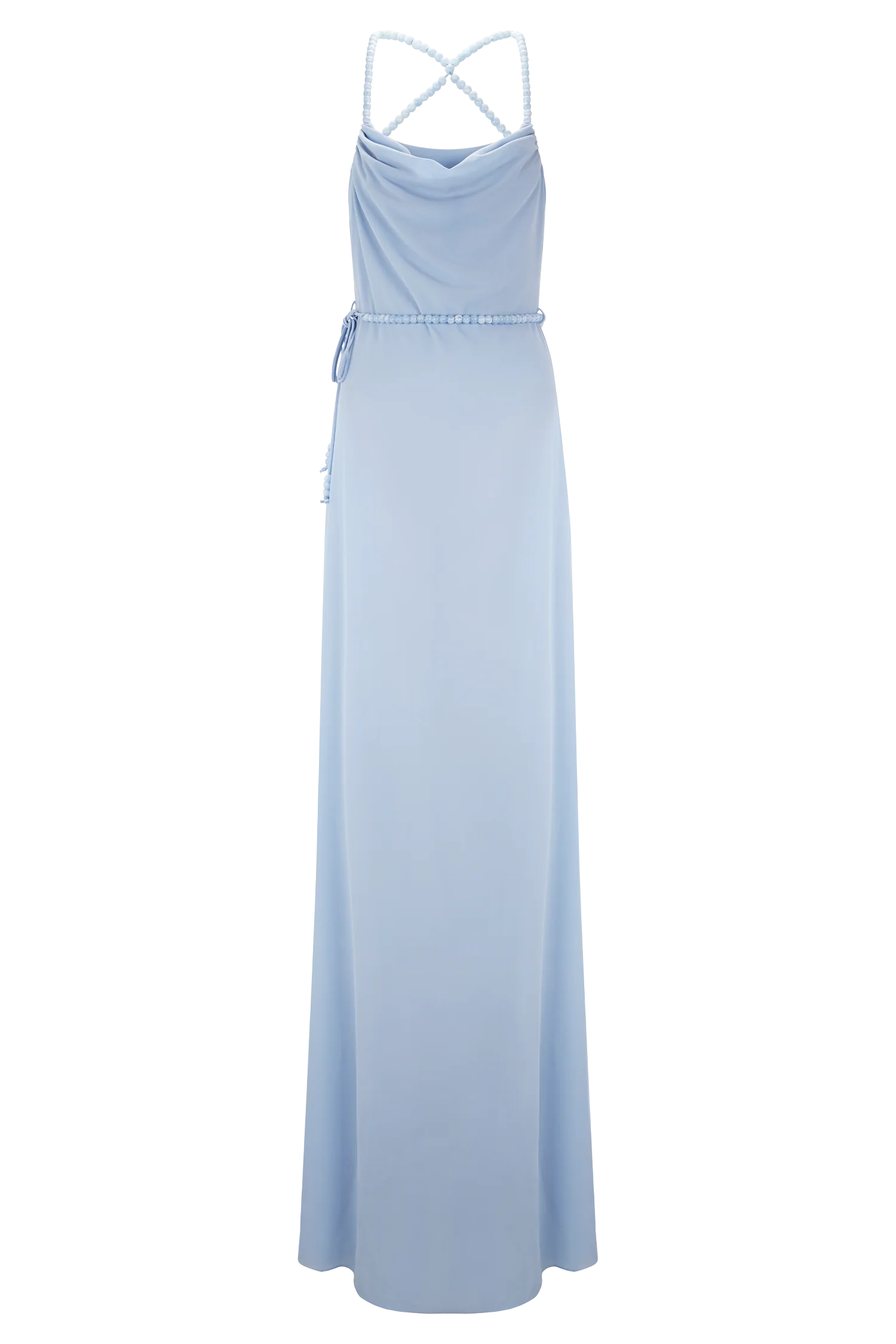 Elaine Chiffon Beaded Maxi Dress - Sky Blue - Image 10