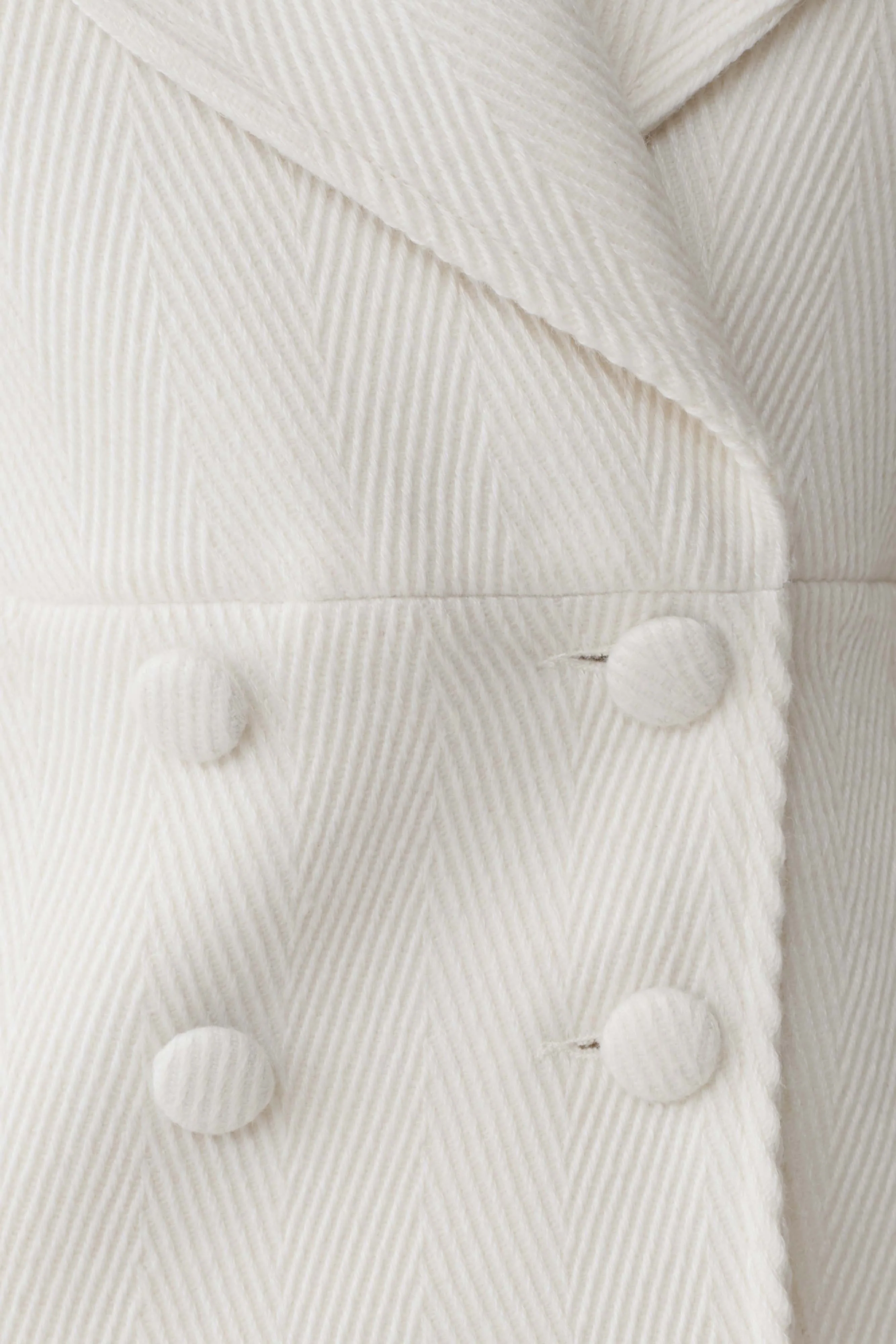 Elara Cropped Collared Jacket - Ivory - Image 8