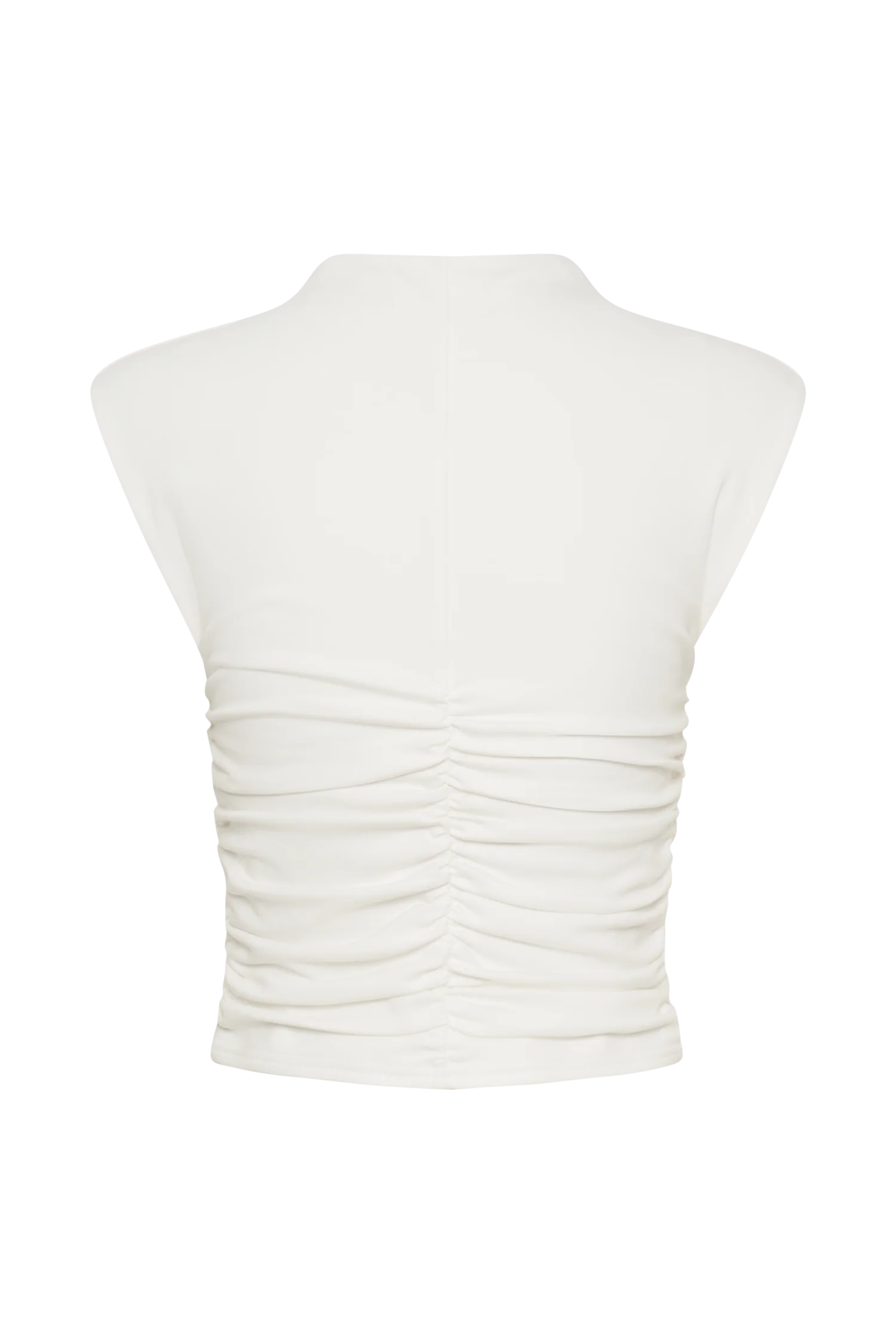 Ellia High Neck Sleeveless Top - White - Image 7
