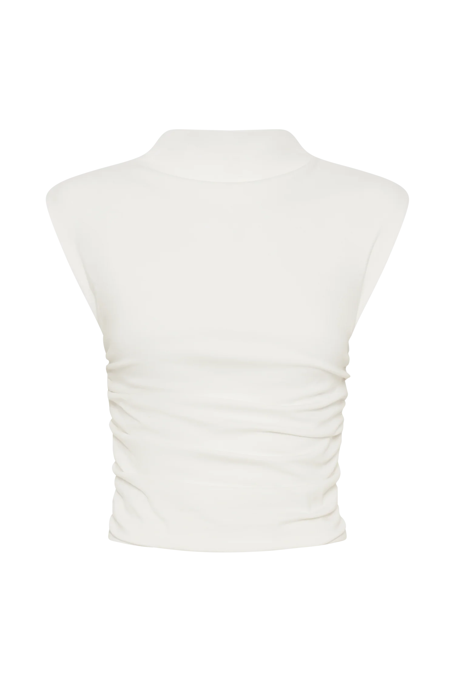 Ellia High Neck Sleeveless Top - White - Image 8