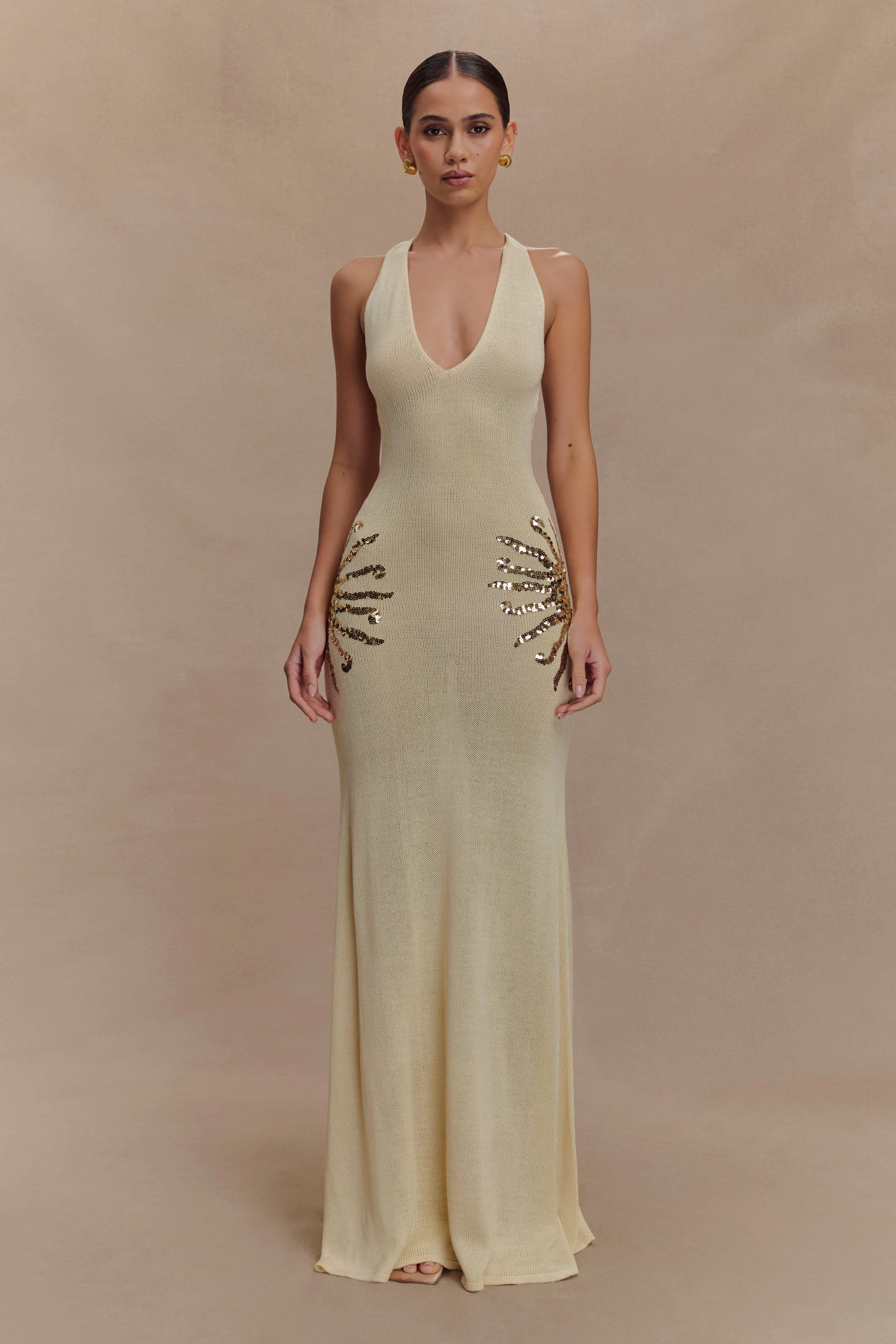 Ellington Knit Maxi Dress With Sequin - Ivory - Image 5