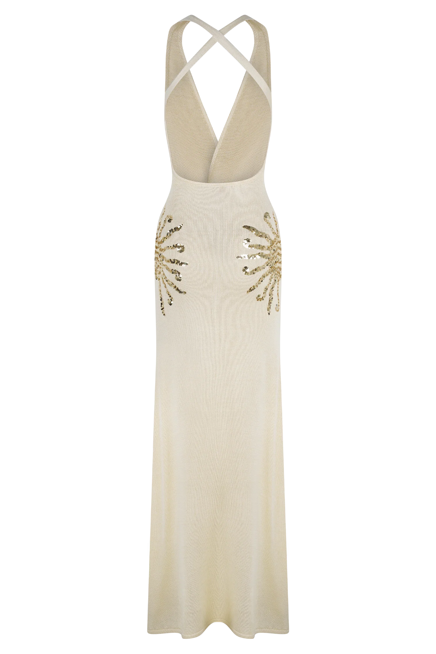 Ellington Knit Maxi Dress With Sequin - Ivory - Image 9