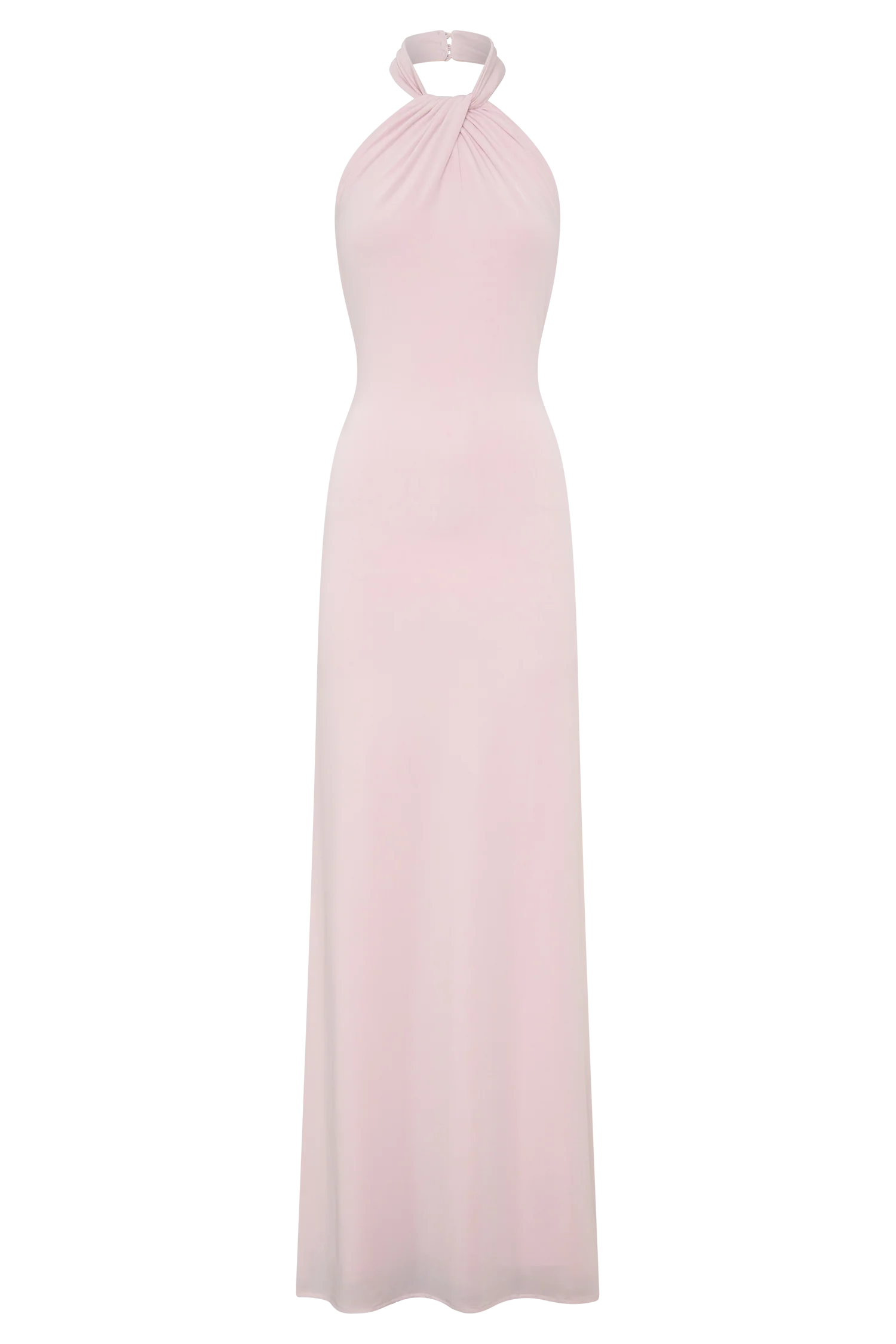 Elyna Slinky Halter Maxi Dress - Pale Pink - Image 11