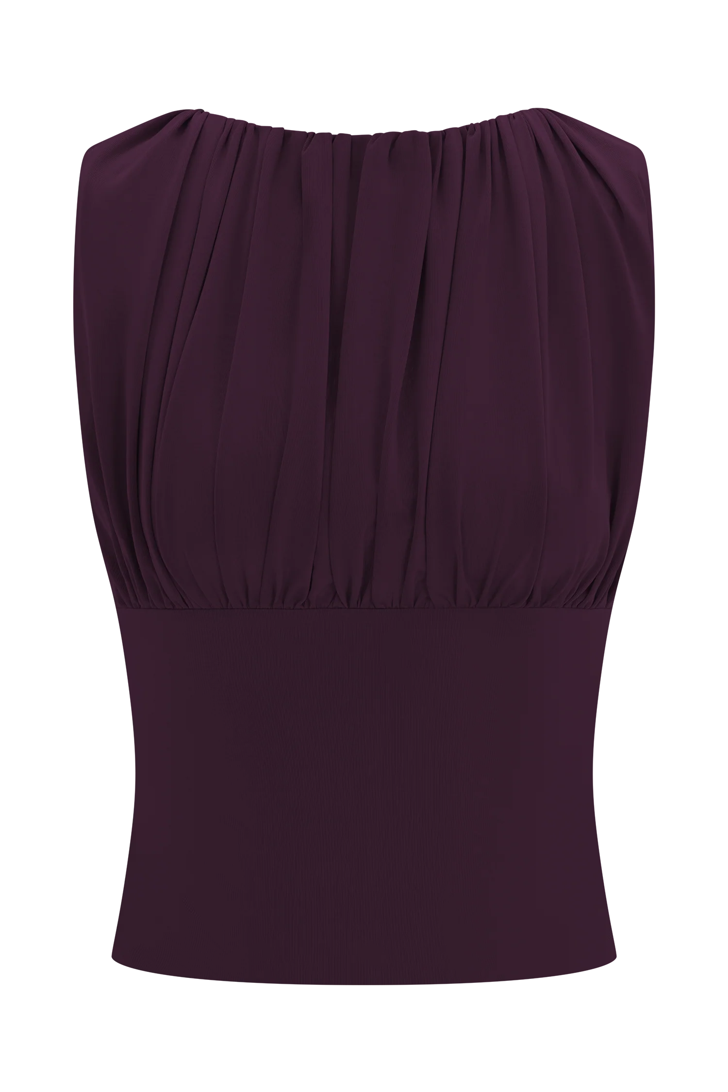 Erina Slinky Open Back Top - Aubergine - Image 9