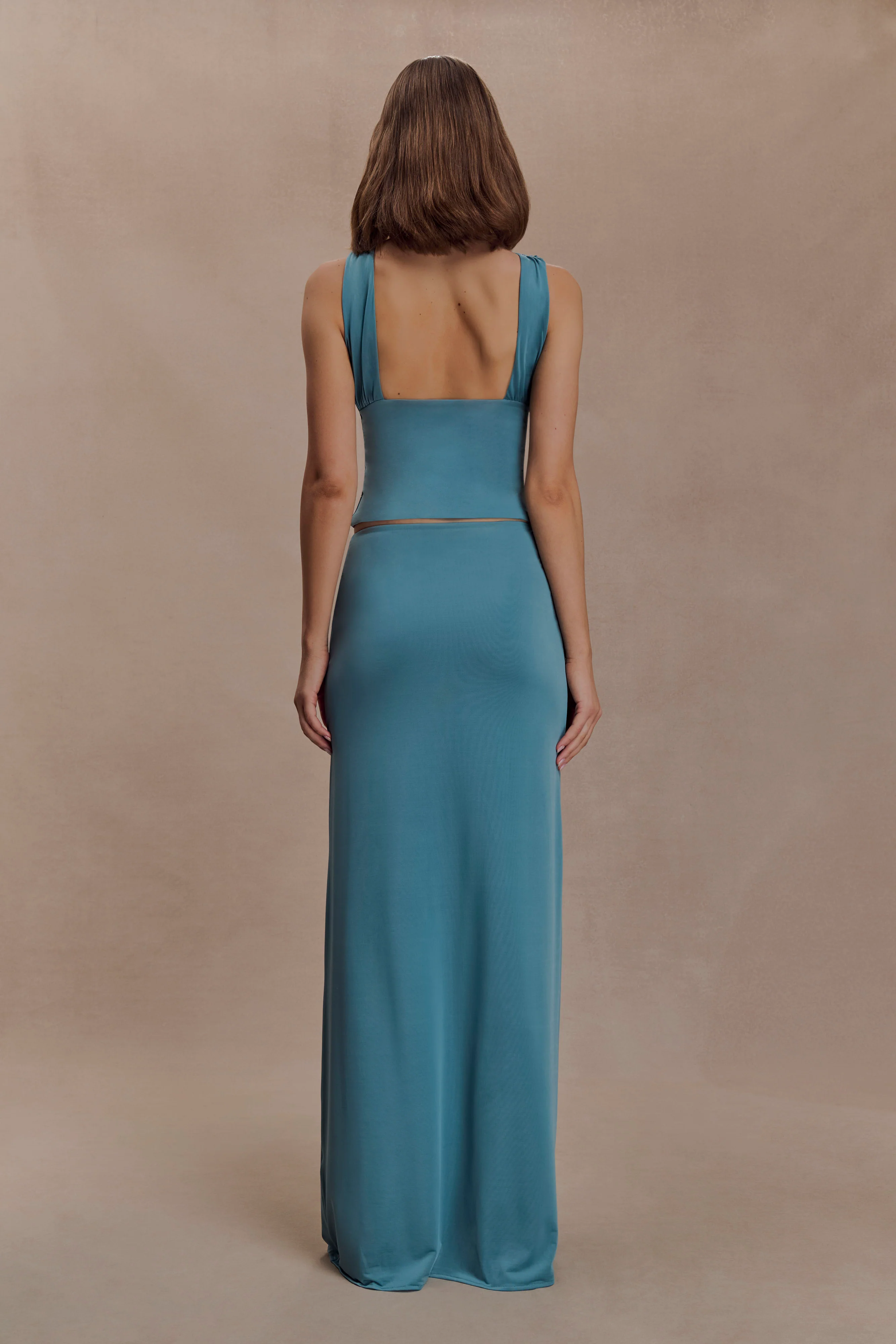 Erina Slinky Open Back Top - Teal - Image 6