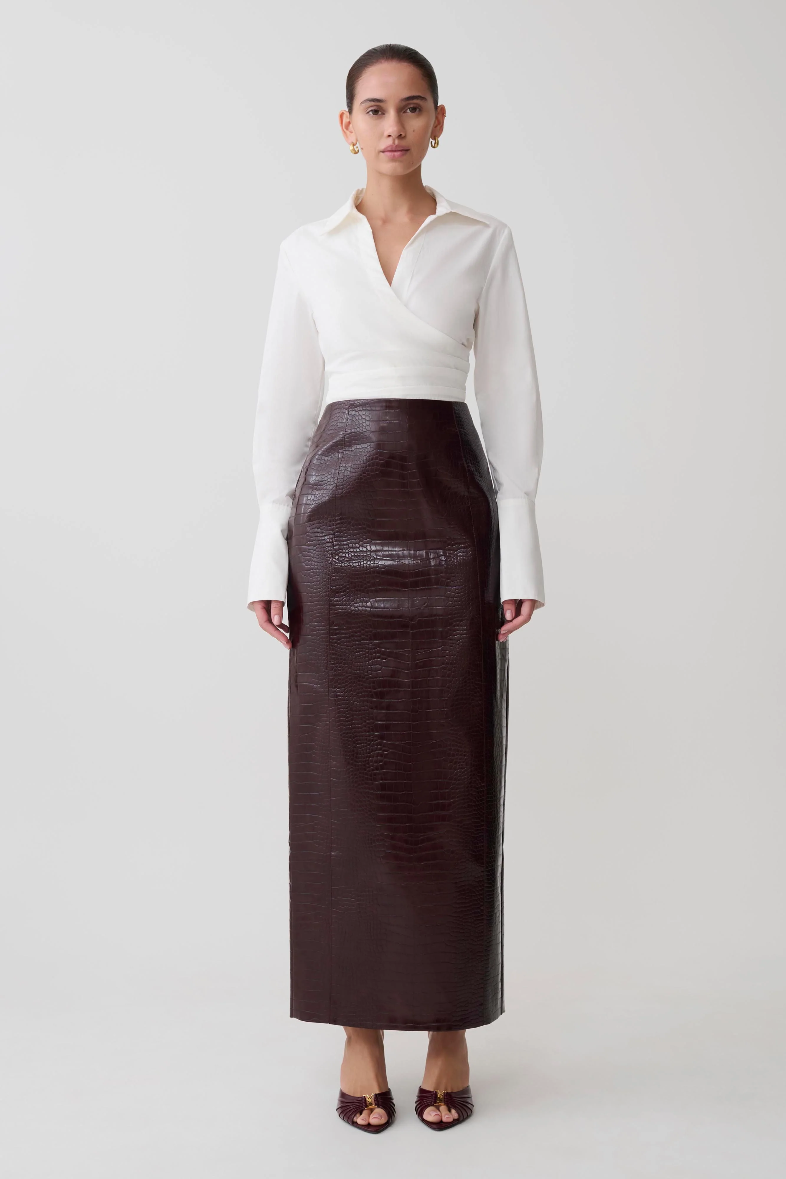 Eugenia Wrap Cotton Shirt - White - Image 4
