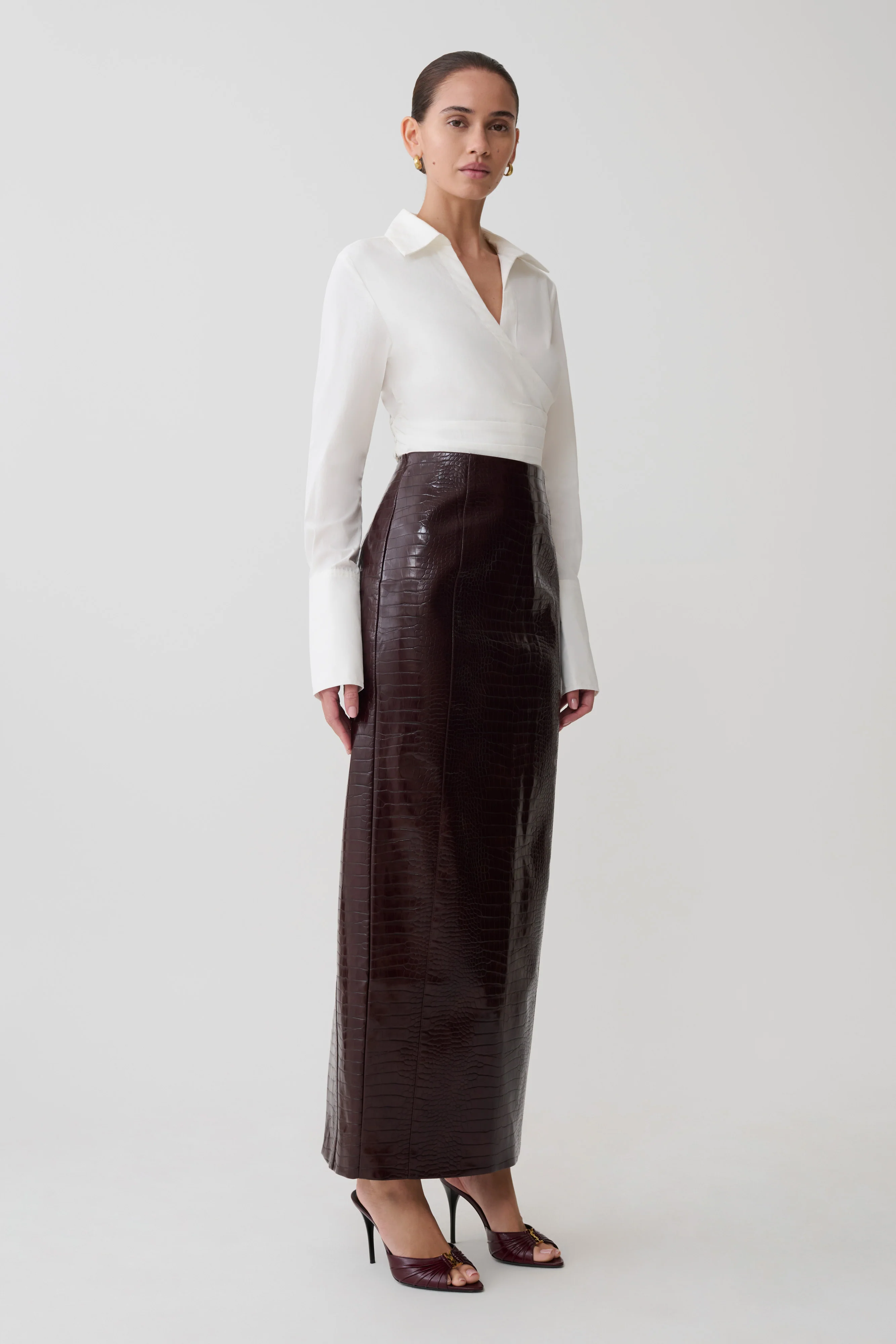 Eugenia Wrap Cotton Shirt - White - Image 5