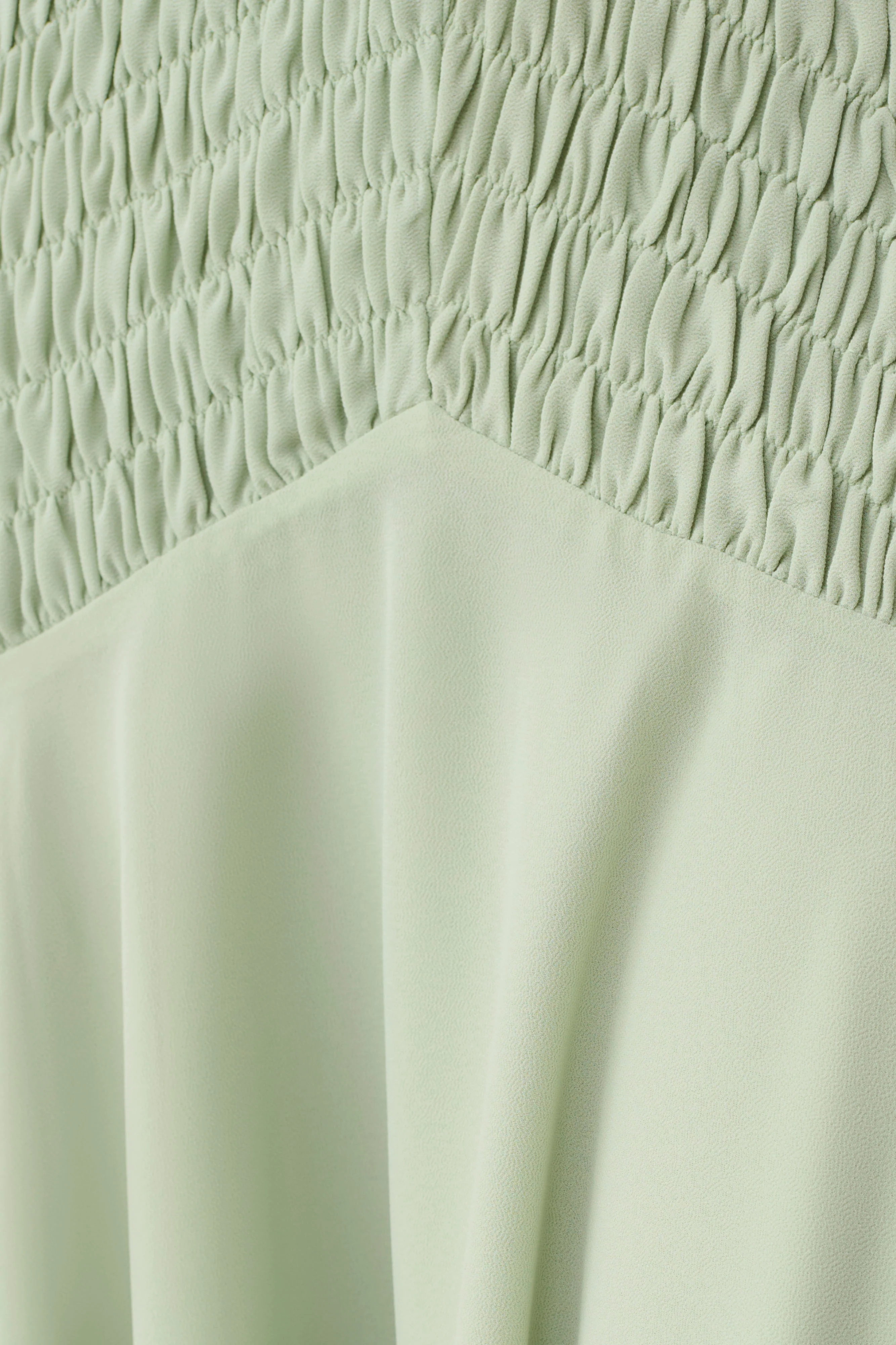 Evelyn Shirred Chiffon Maxi Dress - Sage - Image 9