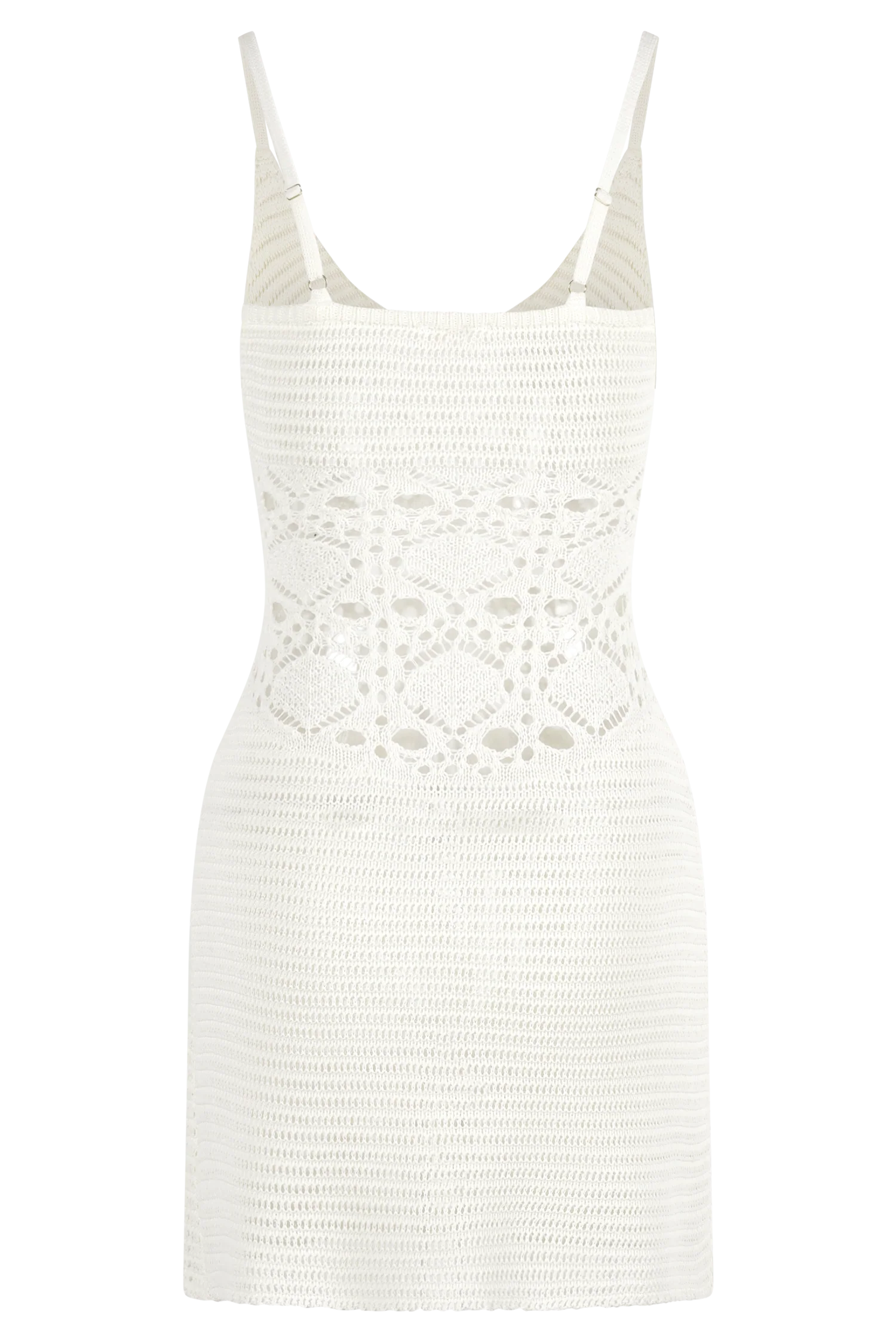 Everette Crochet Knit Mini Dress - Ivory - Image 8