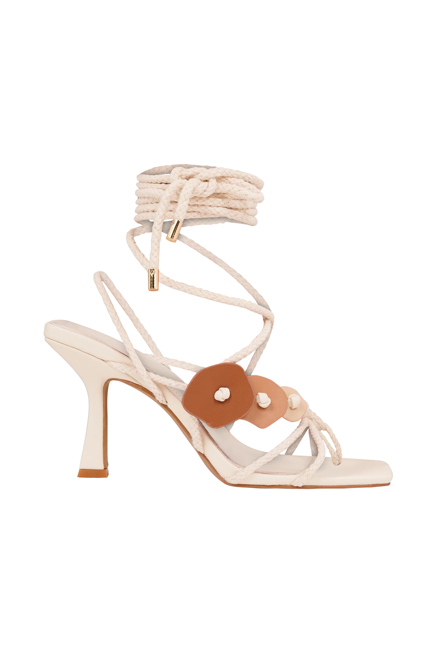 Ezekiel Strappy Sandal Heel - Ivory - Image 4