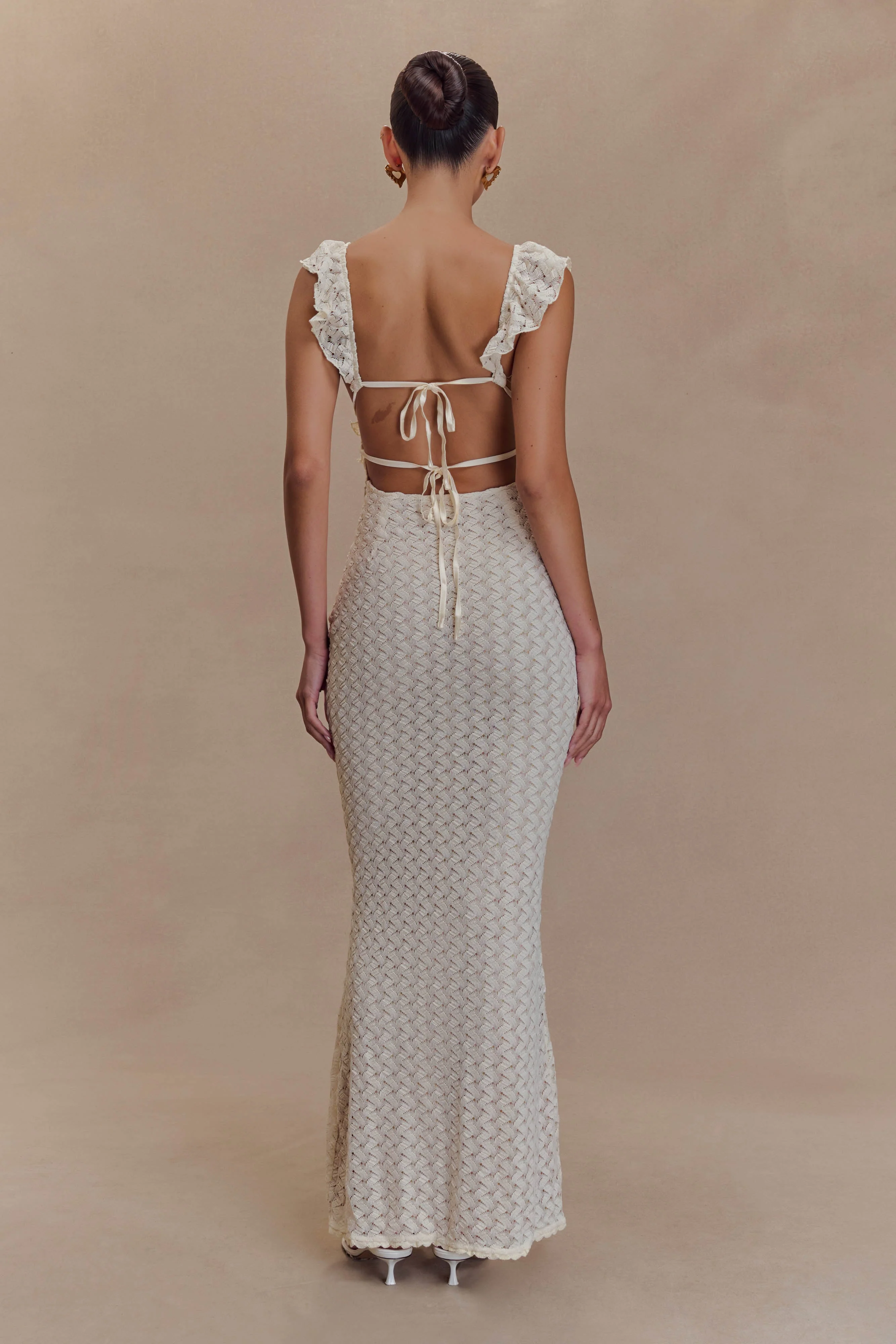 Ezra Lace Maxi Dress - Ivory - Image 3