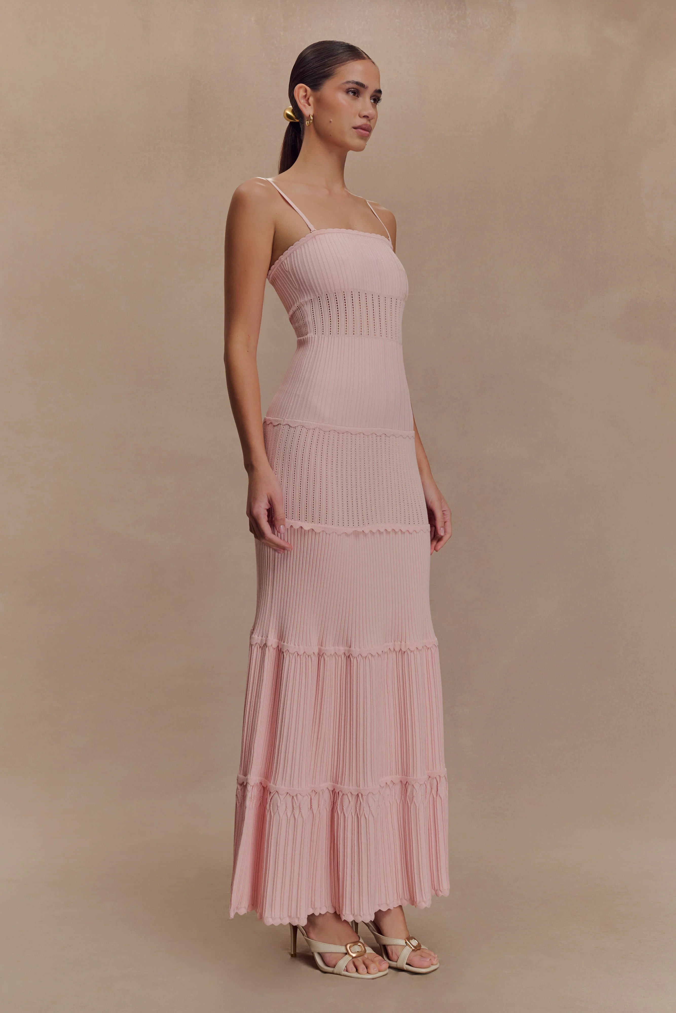 Finley Pointelle Knit Maxi Dress - Baby Pink - Image 4