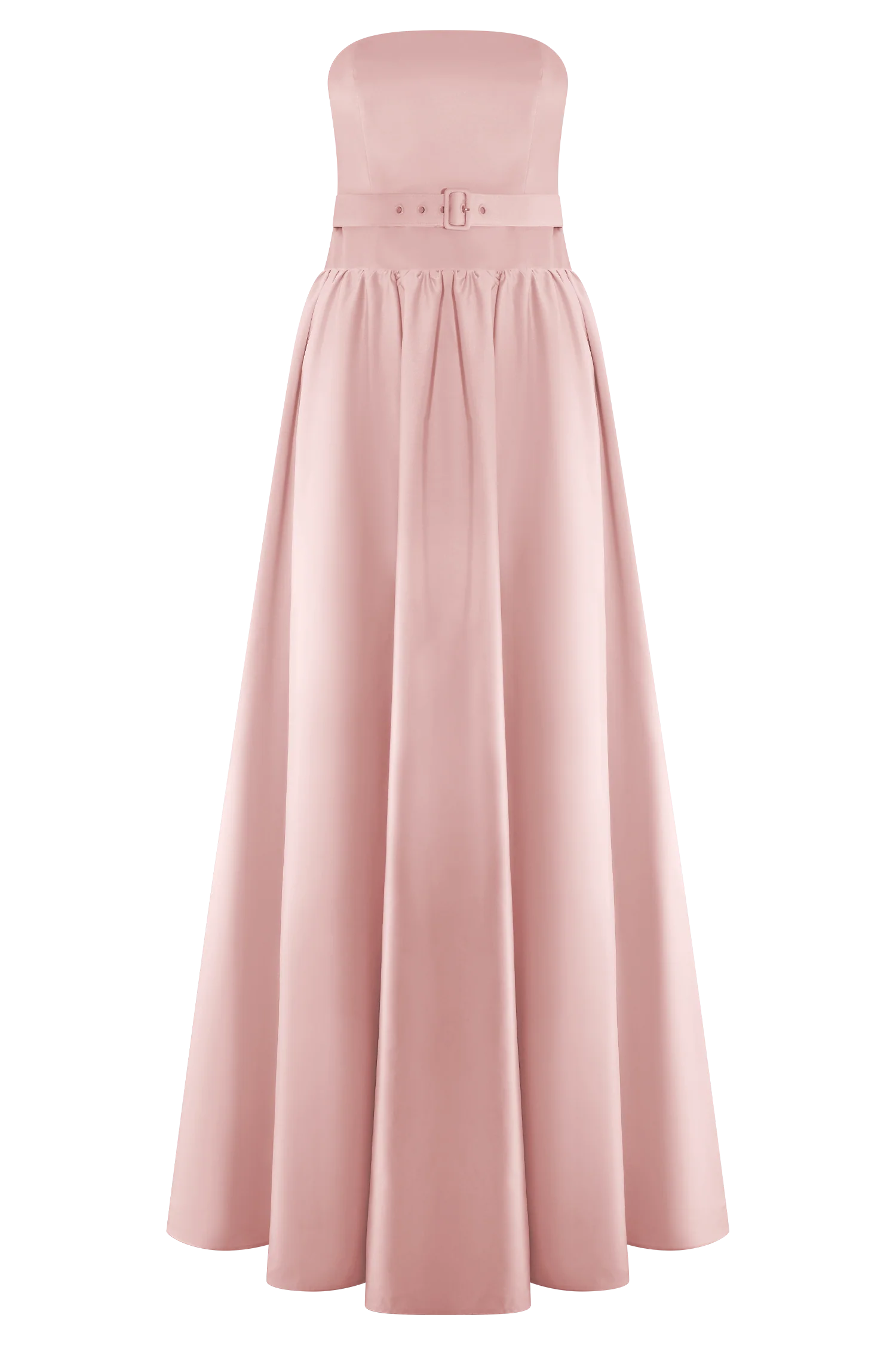 Florence Strapless Belted Maxi Dress - Baby Pink - Image 9