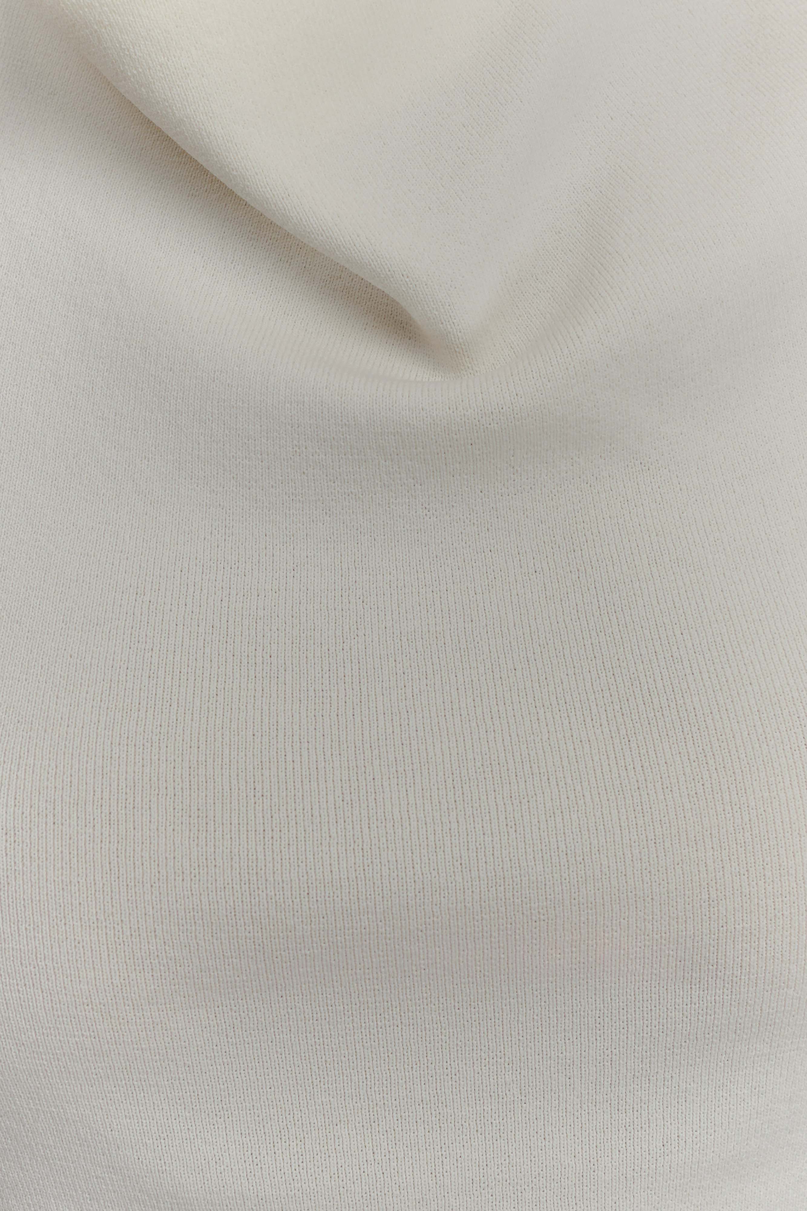 Francisca Cowl Neck Knit Top - White - Image 7