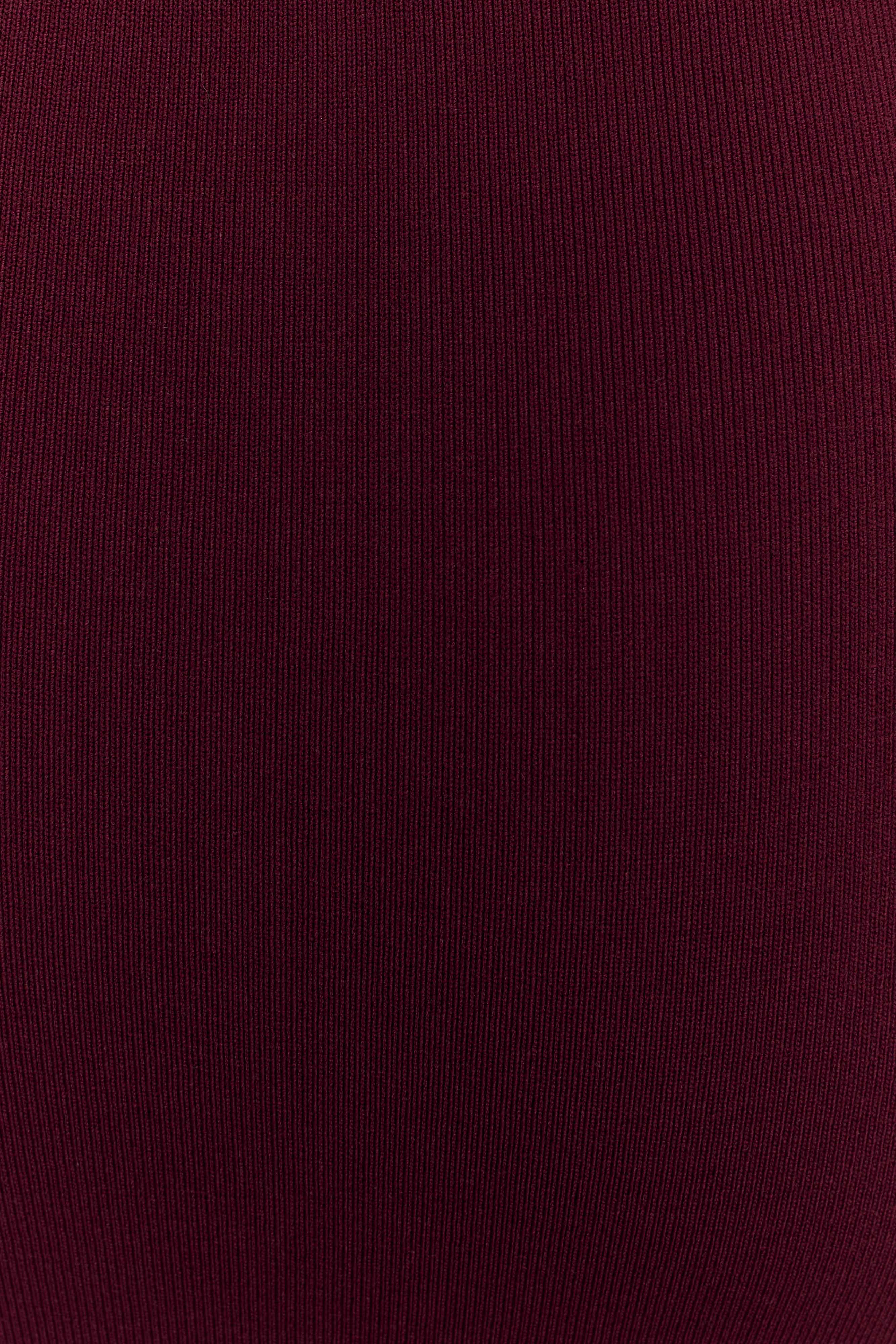 Francisca Mid Rise Knit Maxi Skirt - Merlot - Image 7