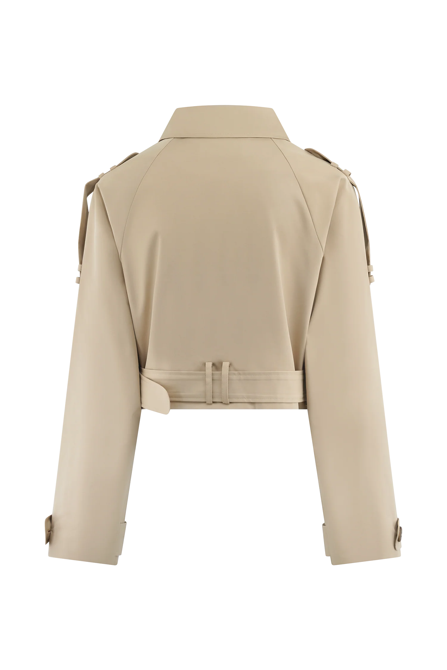 Frank Cropped Collared Jacket - Camel - Image 8