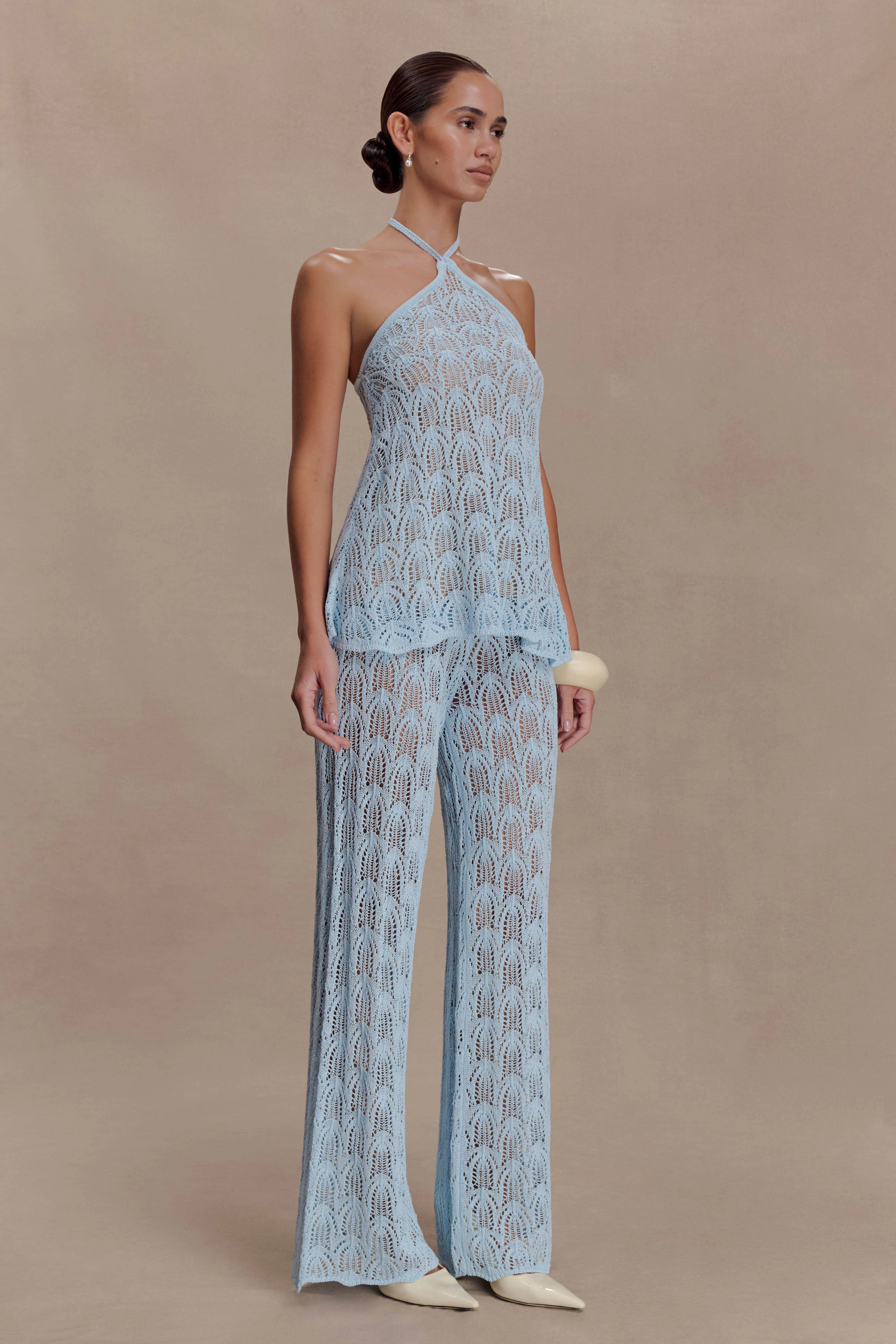 Glinda Crochet Pants - Light Blue - Image 3