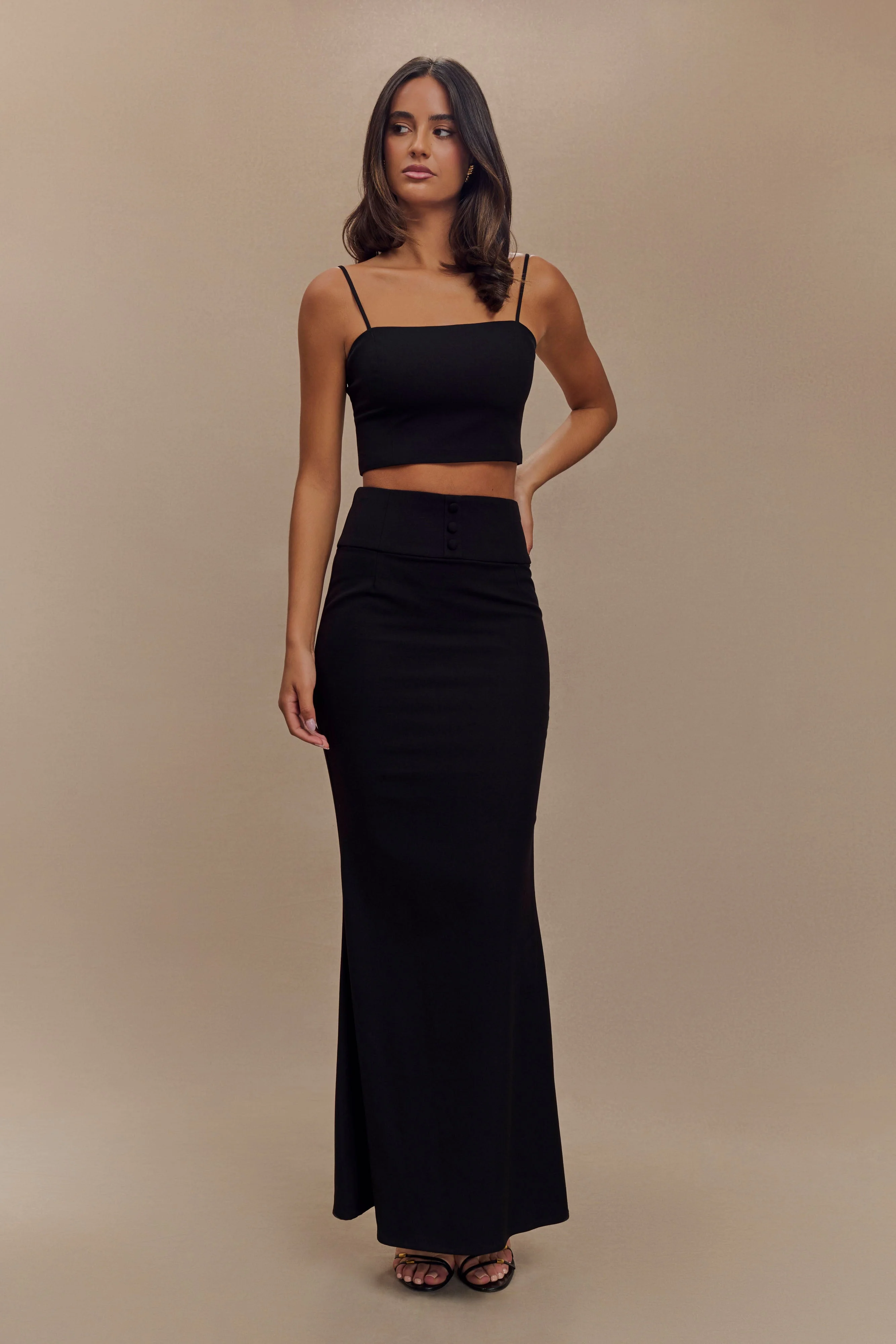 Grace Suiting Crop Top - Black - Image 8