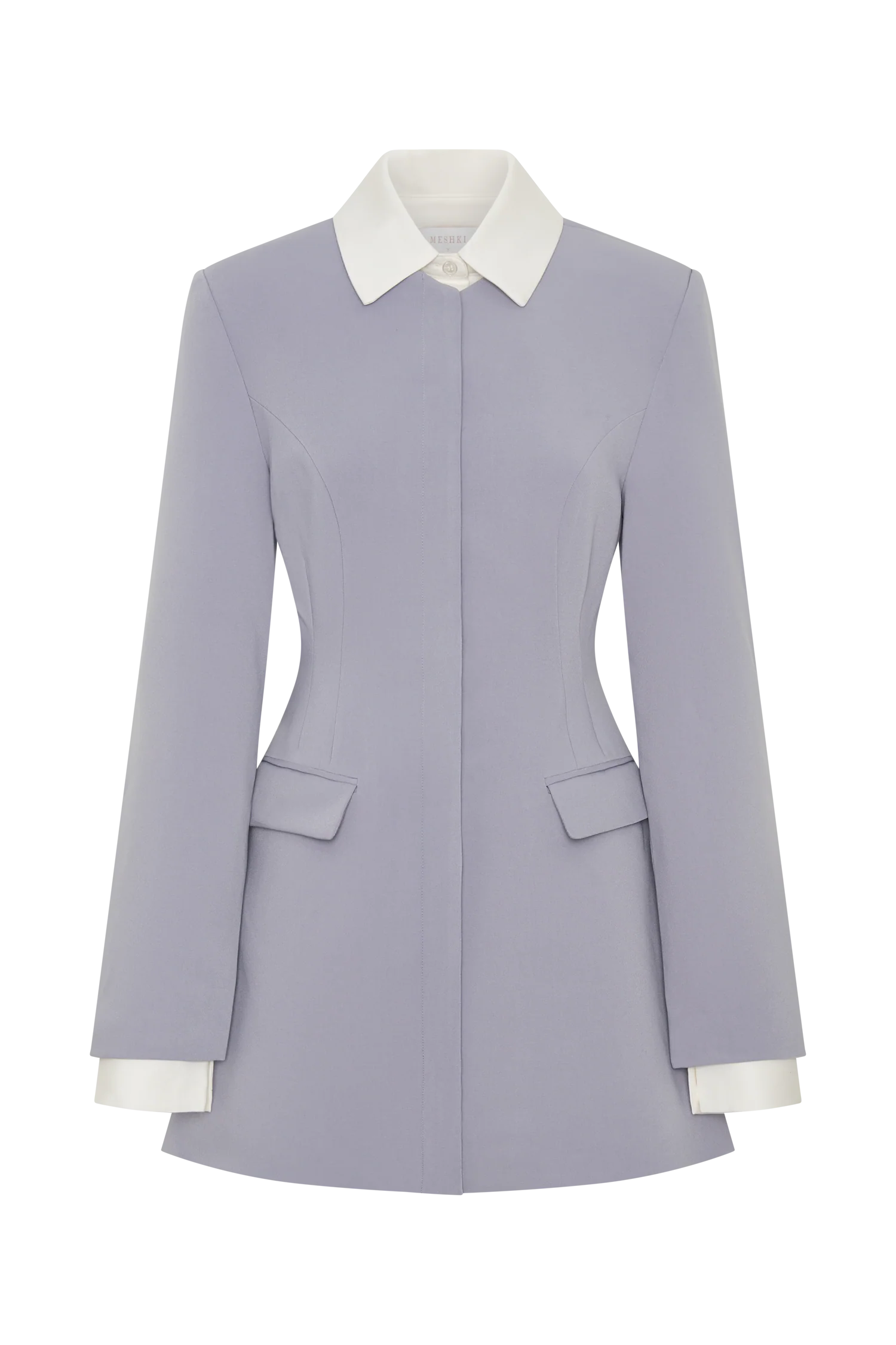 Gretchen Suiting Mini Dress - Grey - Image 9