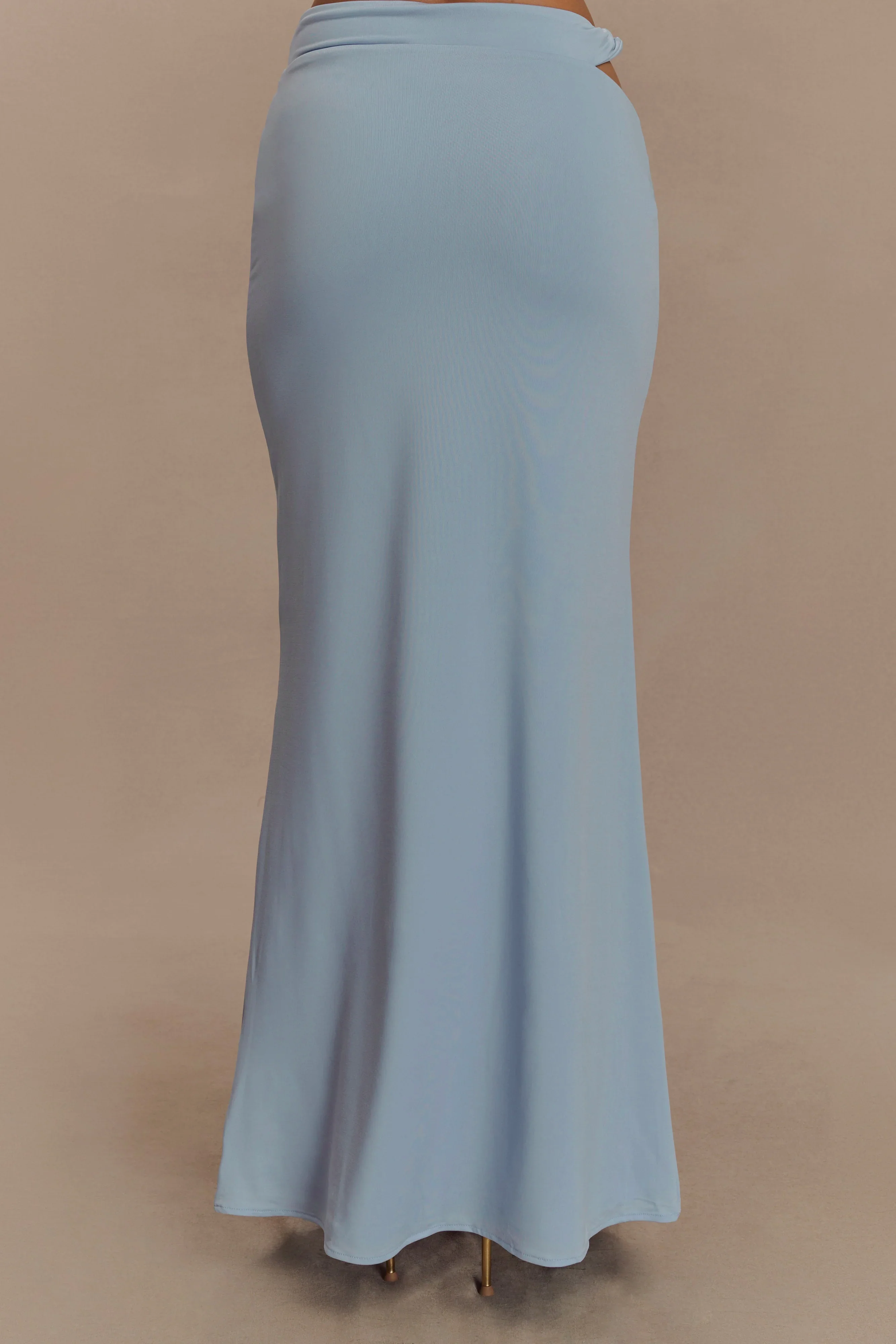 Haven Slinky Twist Midi Skirt - Pale Blue - Image 4