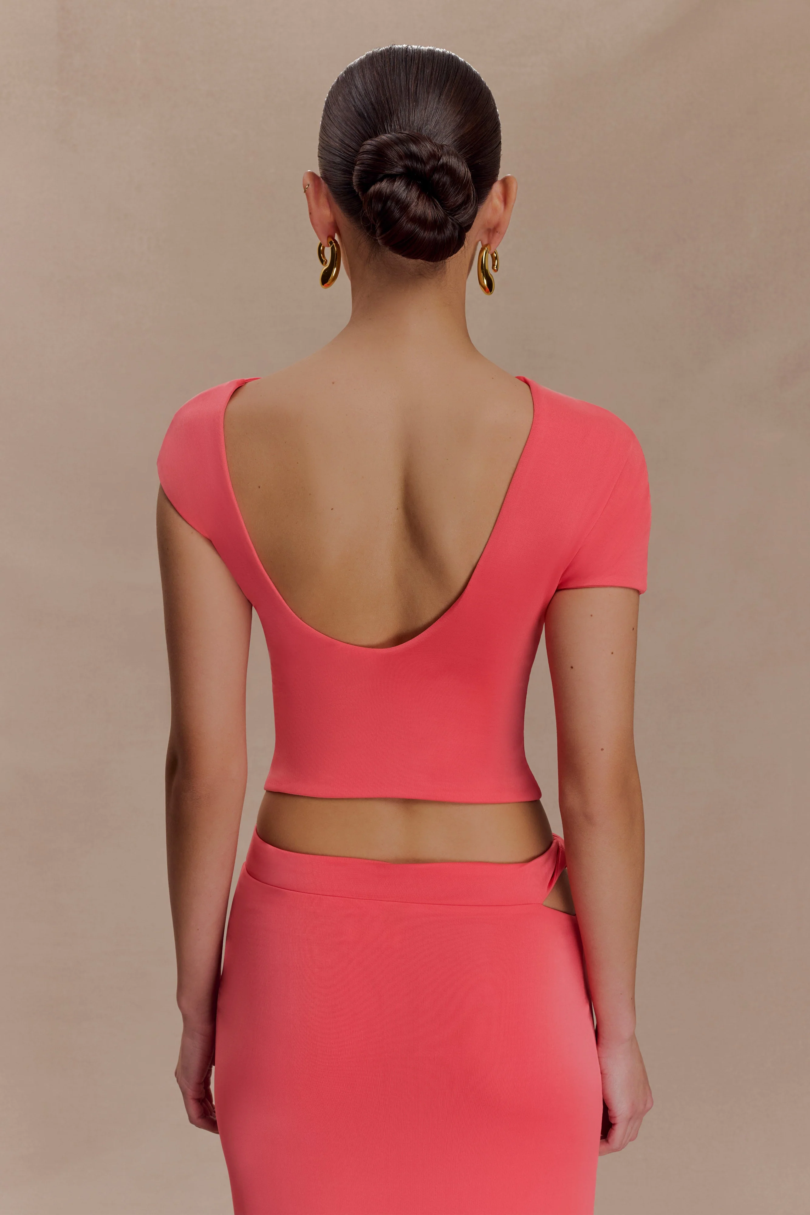 Haven Slinky Twist Top - Coral - Image 2