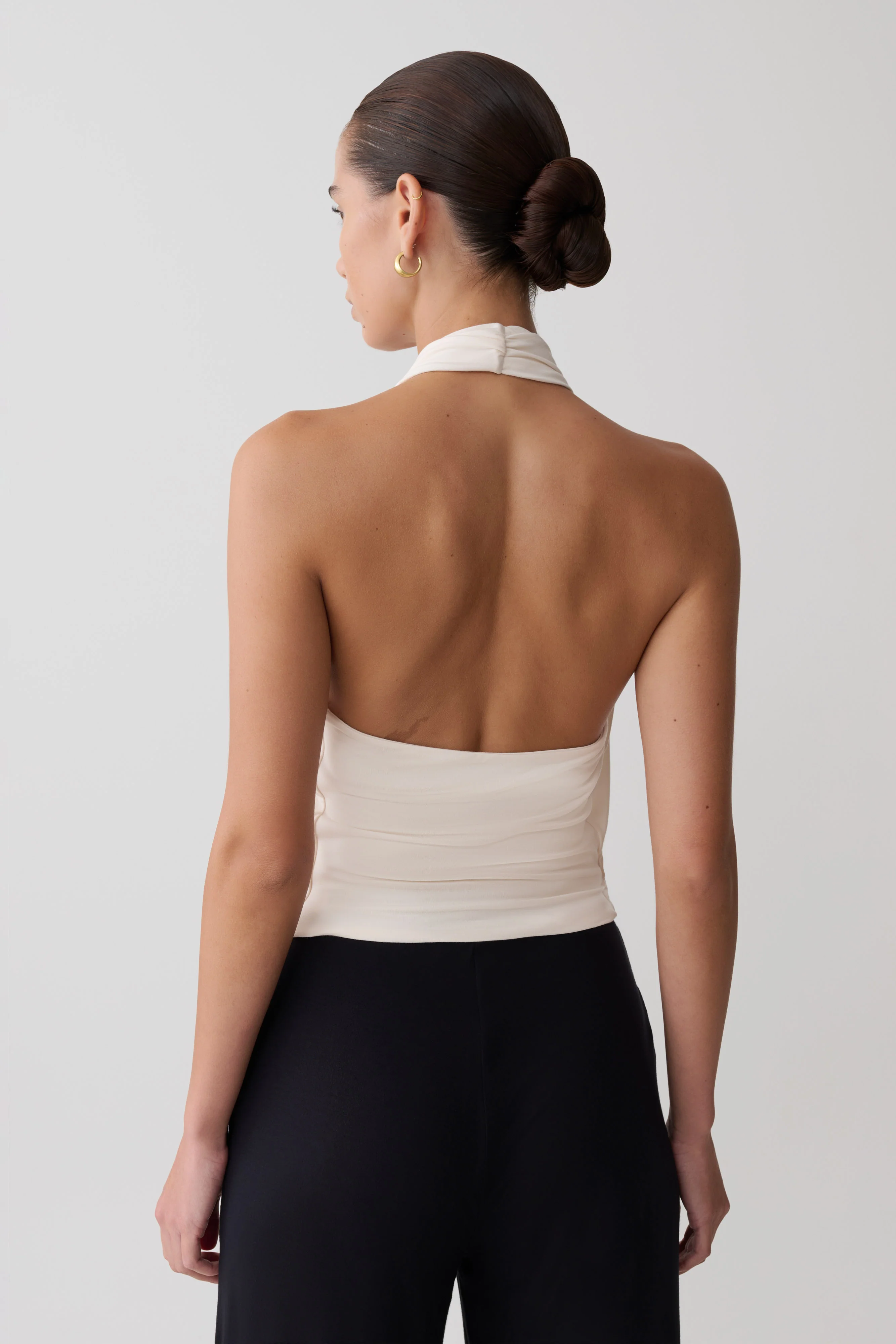 Huyen Cowl Front Modal Top - Ivory - Image 2