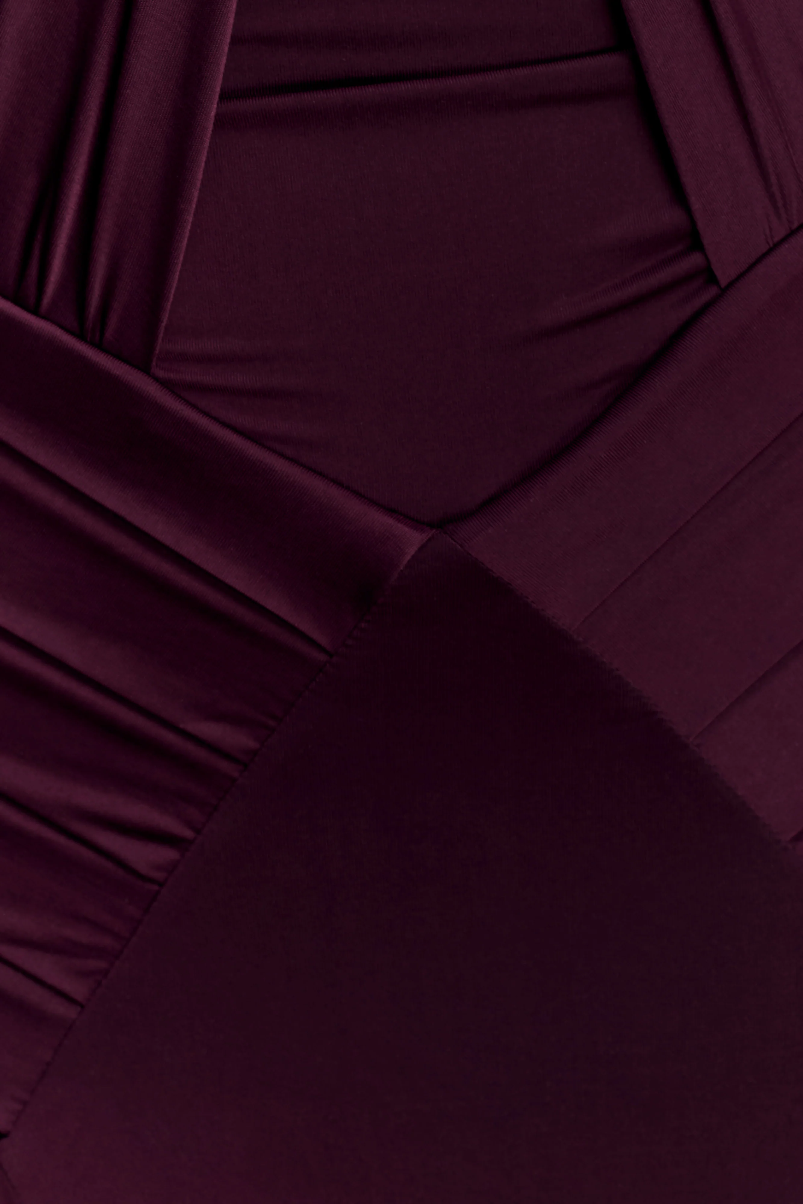 Indira Gathered Slinky Halter Maxi Dress - Mahogany - Image 5