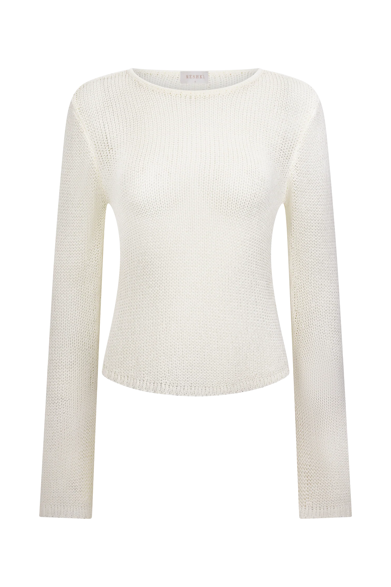 Isabella Long Sleeve Knit Top - White - Image 10