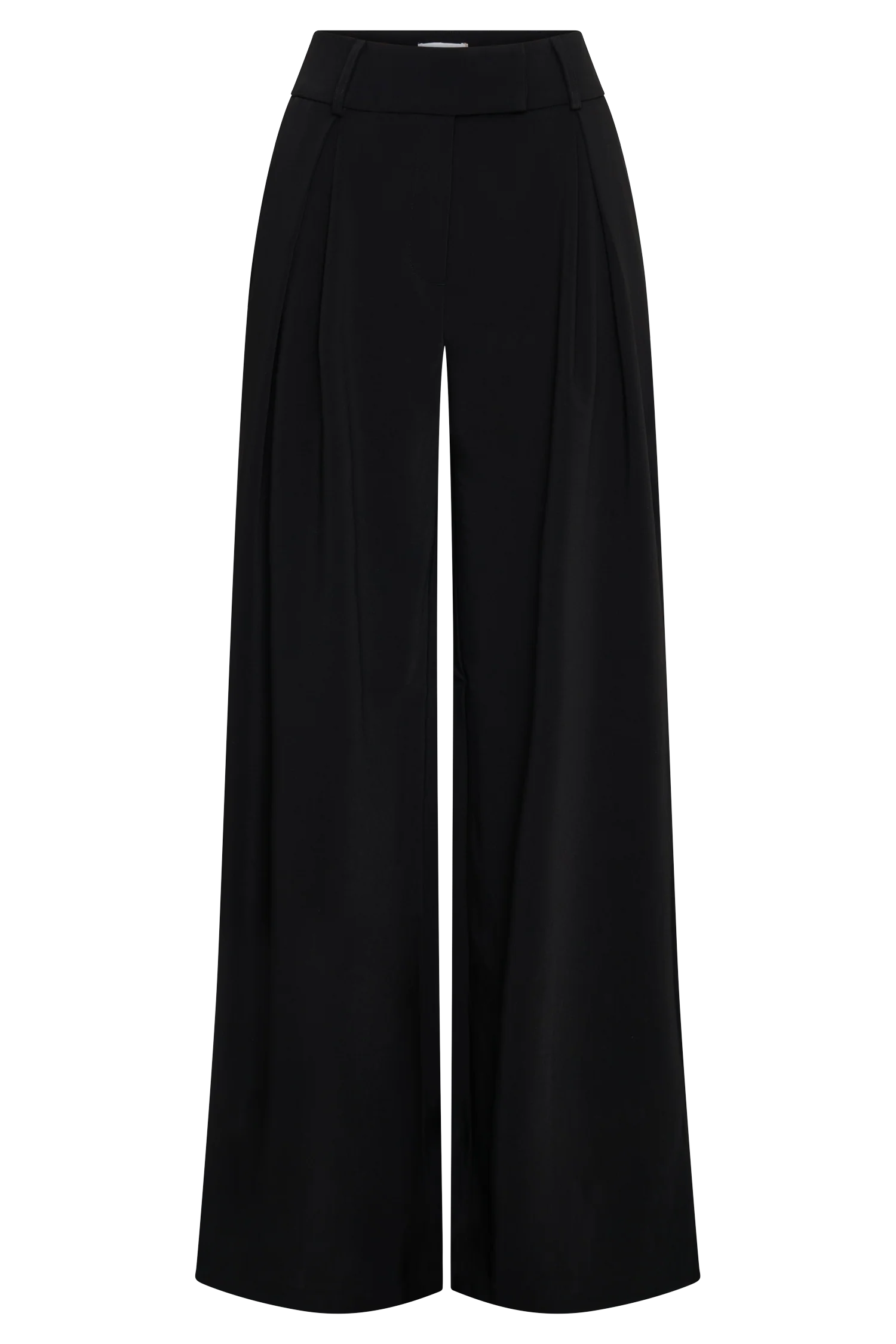 Jacqueline Pleated Wide Leg Pants - Black - Image 7