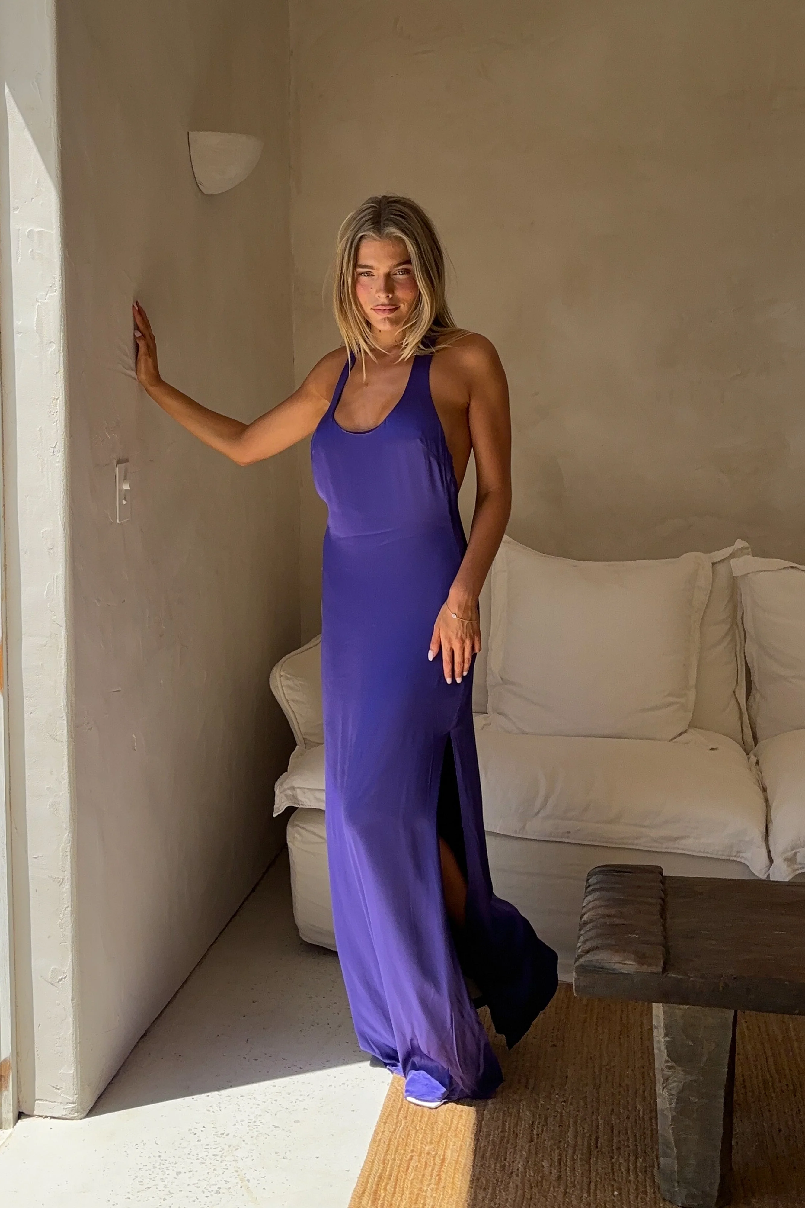 Jacquelyn Racerback Maxi Dress - Deep Purple - Image 2