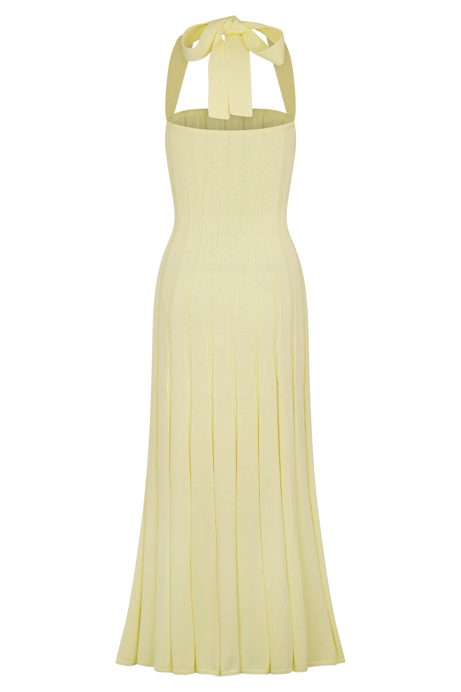 Jacqui Halter Knit Midi Dress - Lemon - Image 6