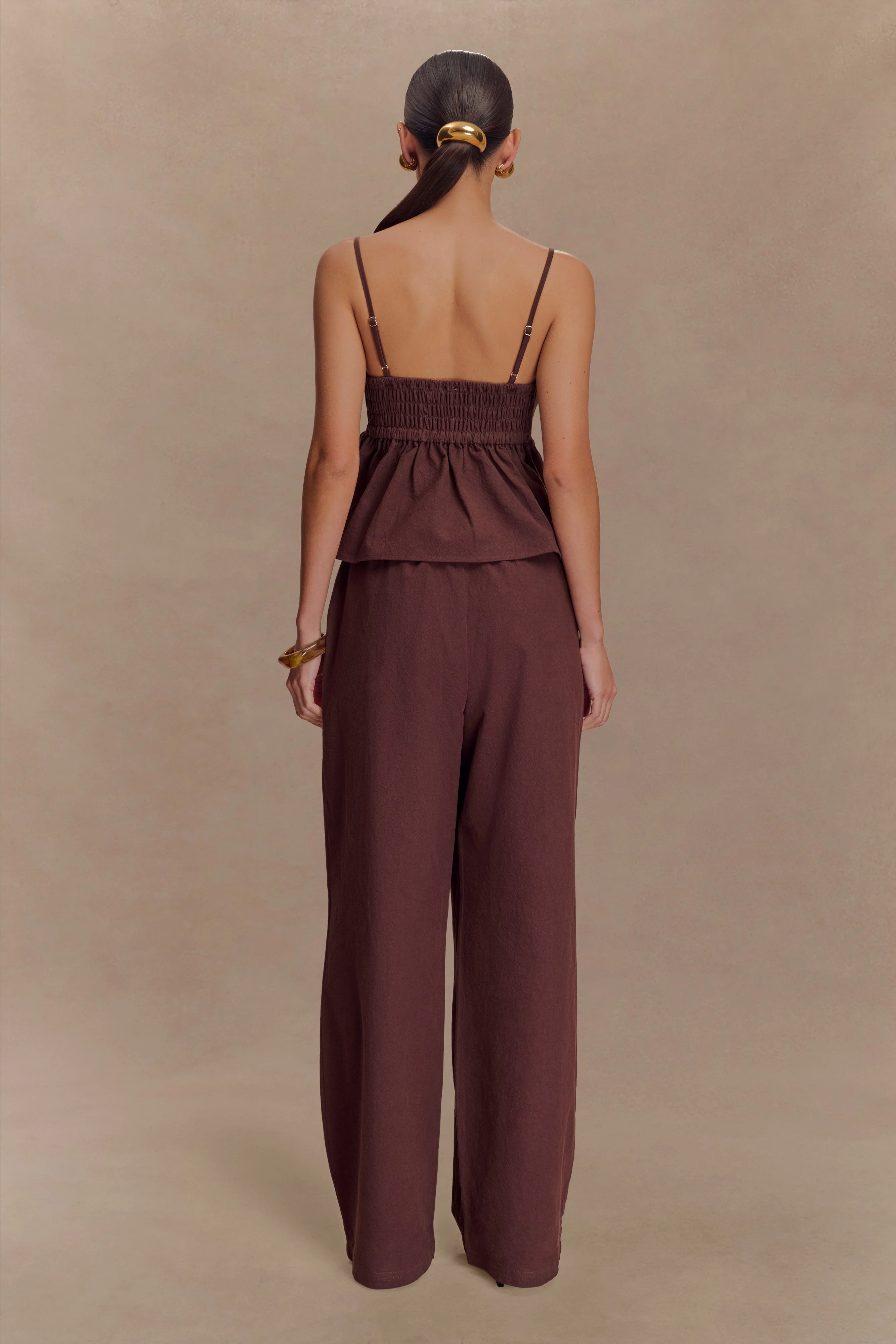 Janayia Cotton Beaded Top - Dark Espresso - Image 5