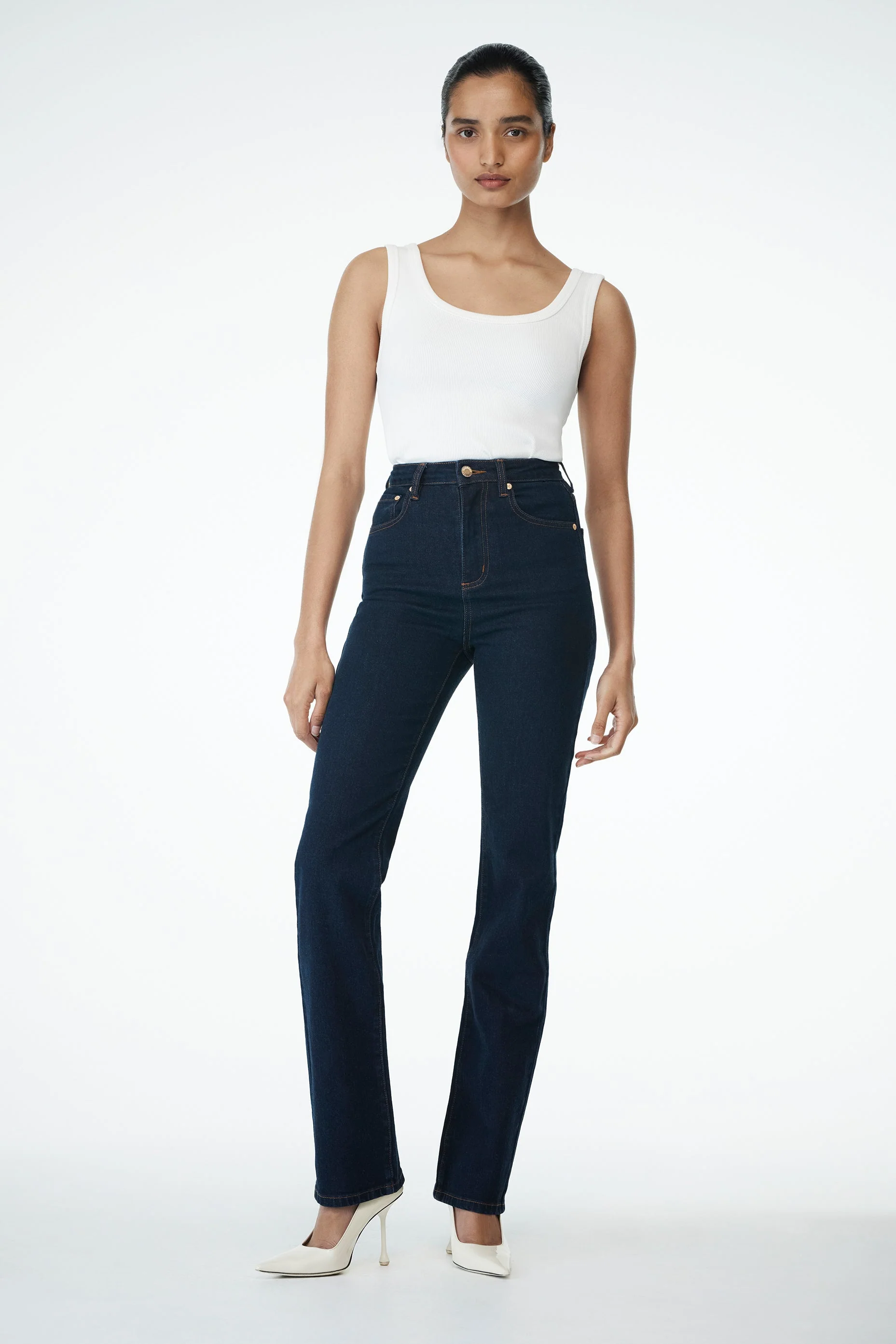 Janessa Skinny Denim Jeans- Indigo Blue - Image 2