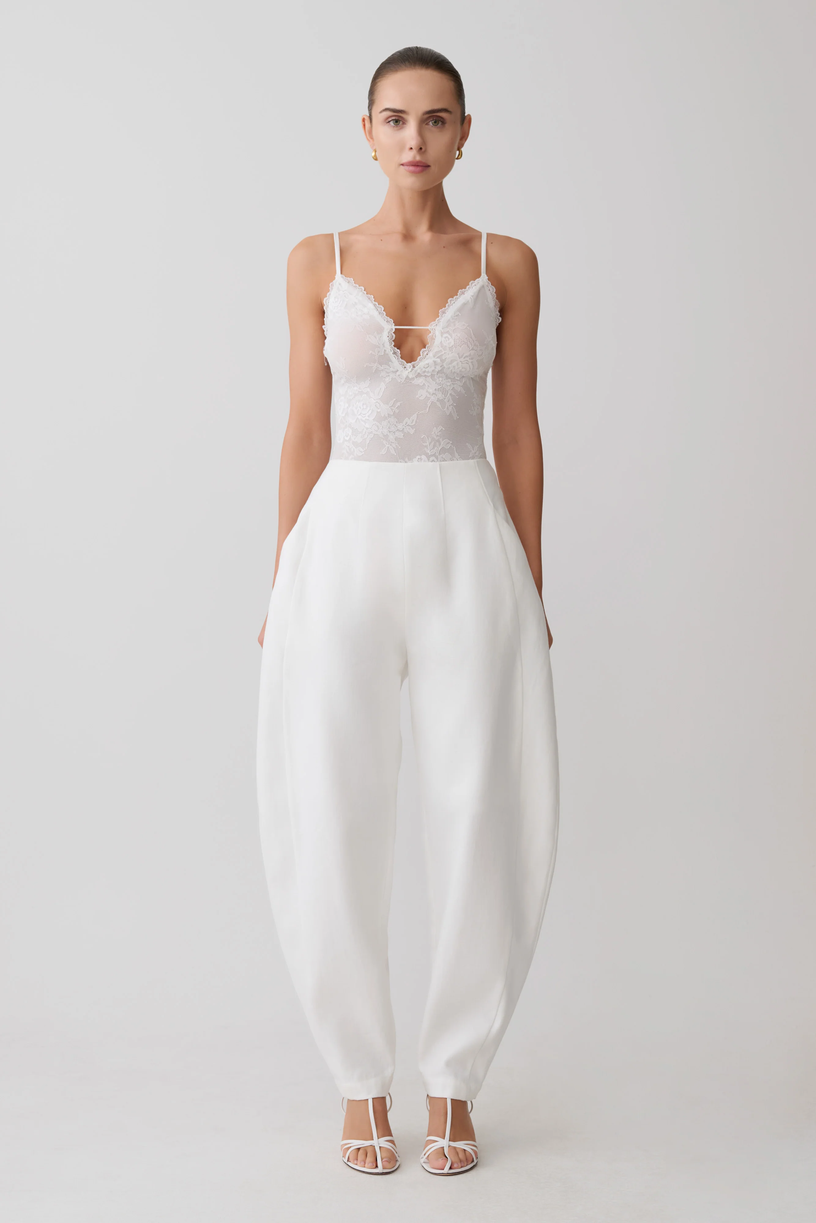 Jasper Plunge Lace Bodysuit - Ivory - Image 5