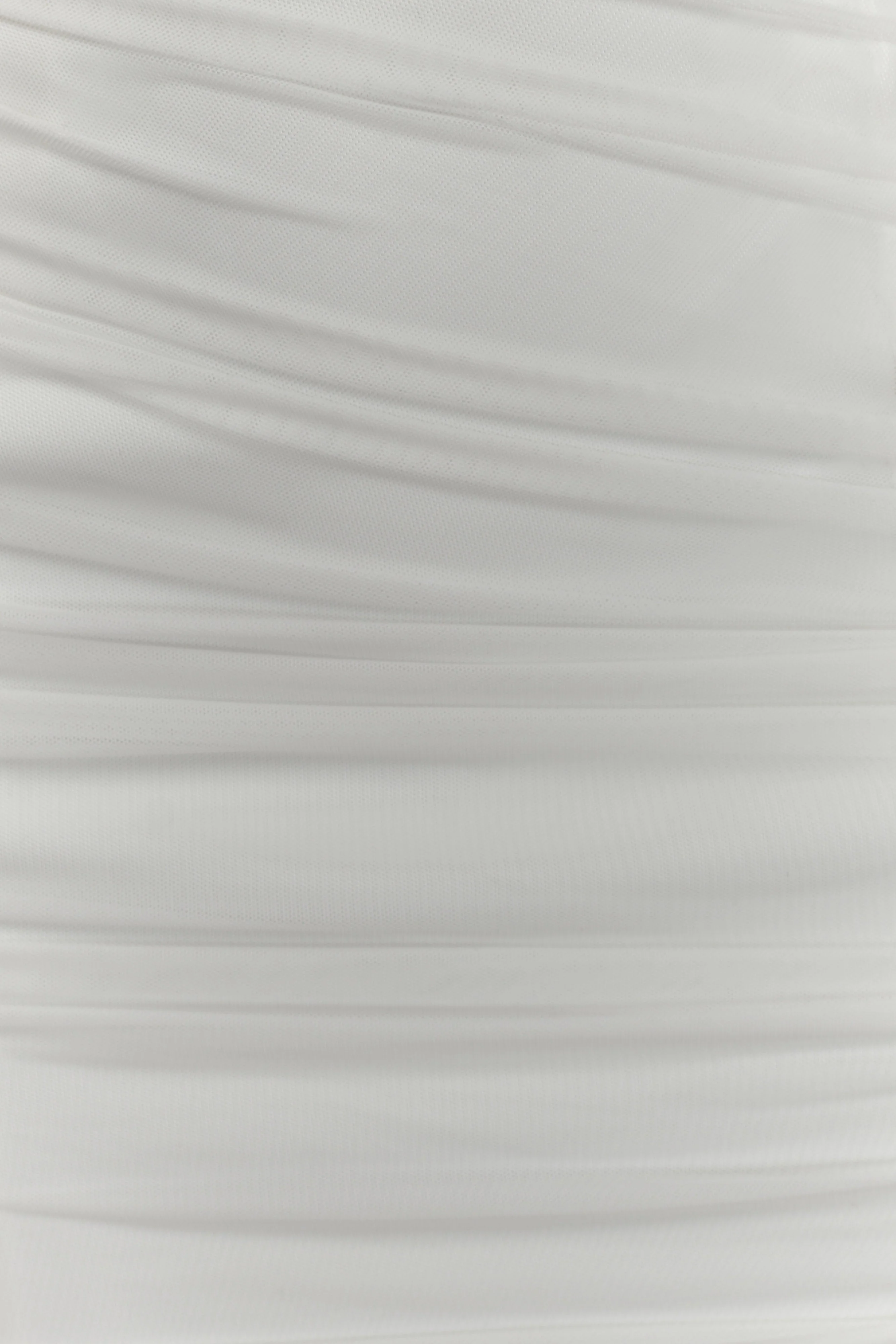 Jianna Strapless Mesh Mini Dress - White - Image 5