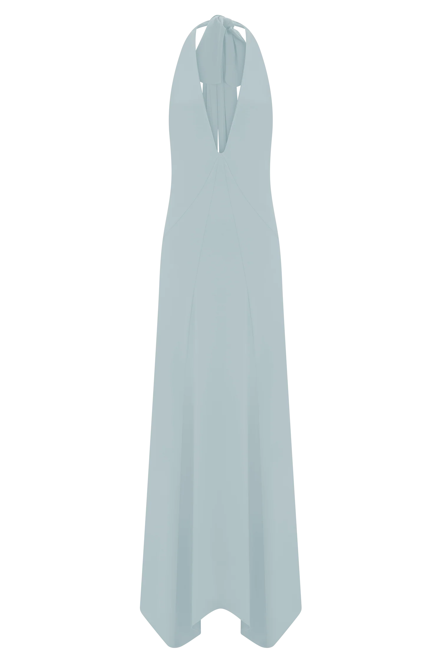Juliet Slinky Maxi Dress With Scarf - Pale Blue - Image 8